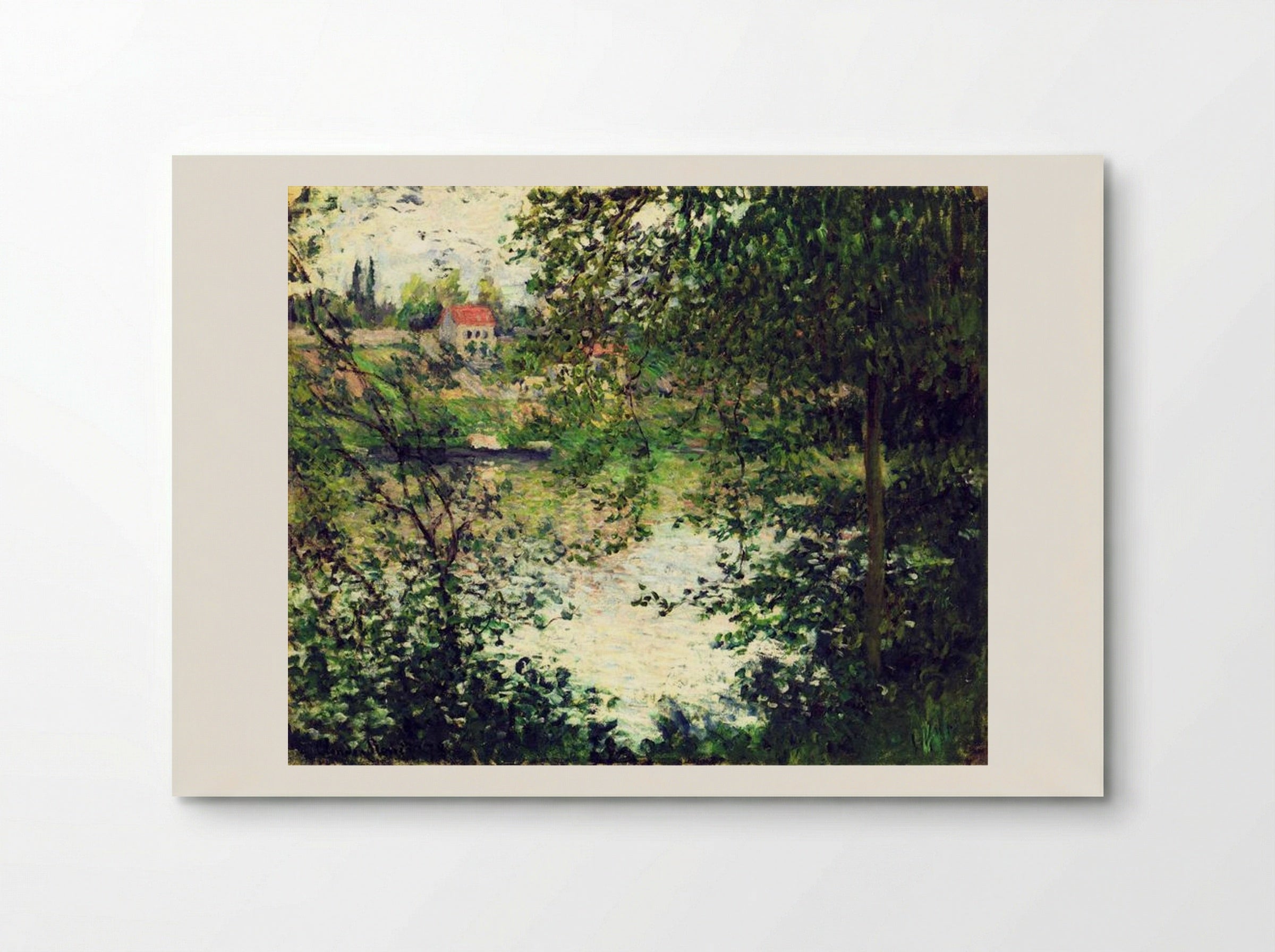 Ile de La Grande Jatte Through the Trees - Claude Monet - Poster