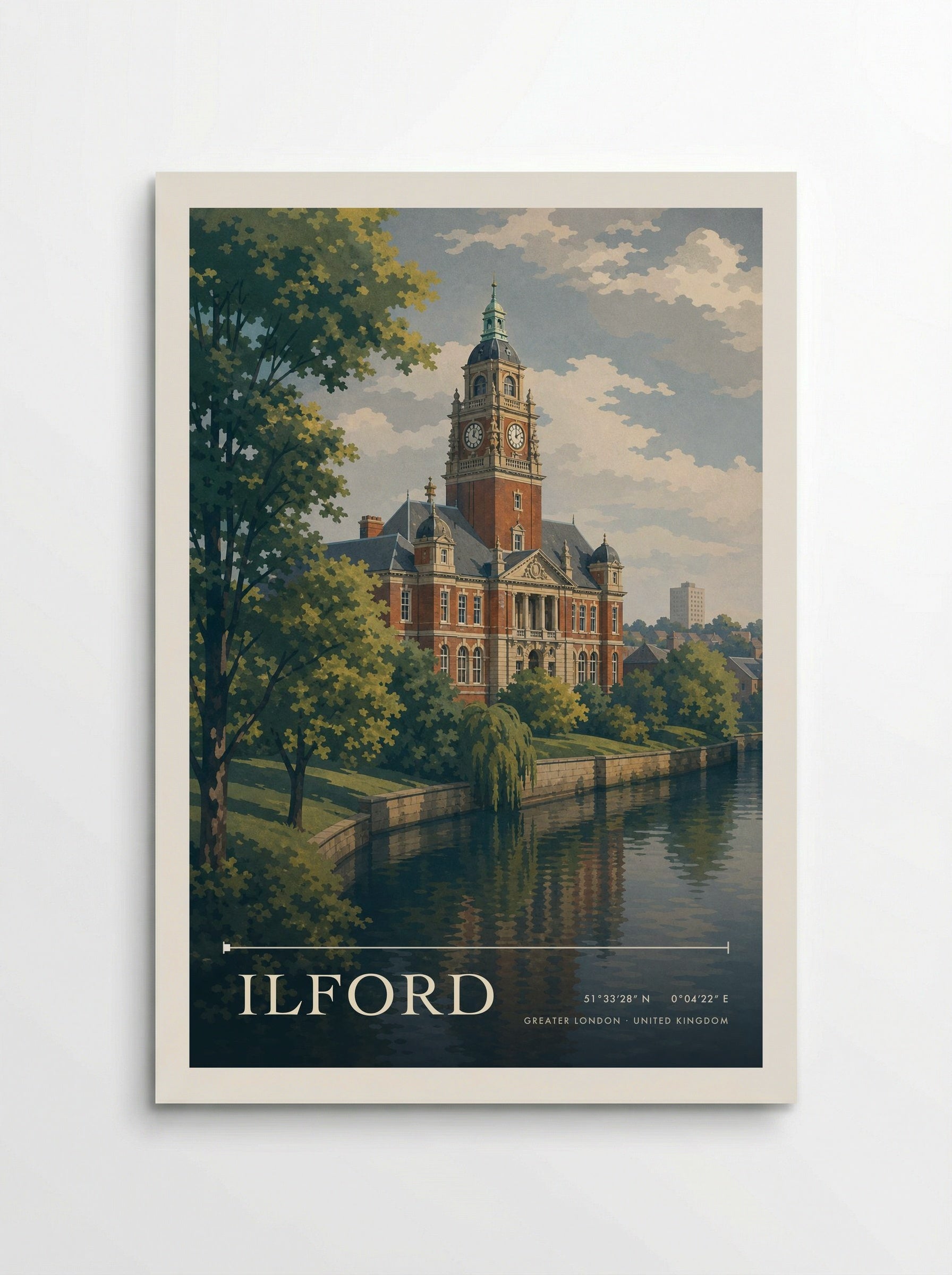 Ilford Greater London United Kingdom Travel Poster - Poster