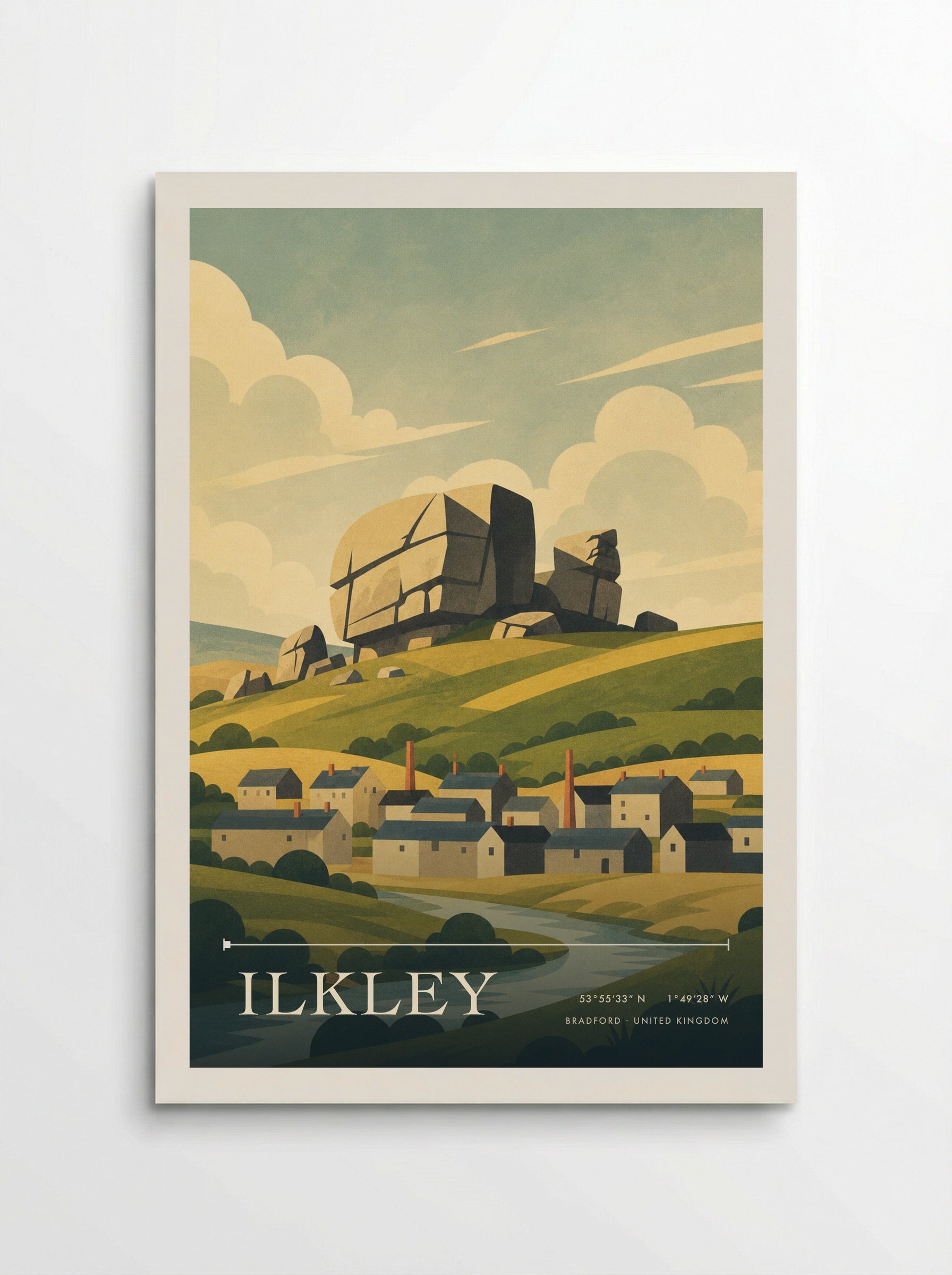 Ilkley Bradford United Kingdom Travel Poster - Poster