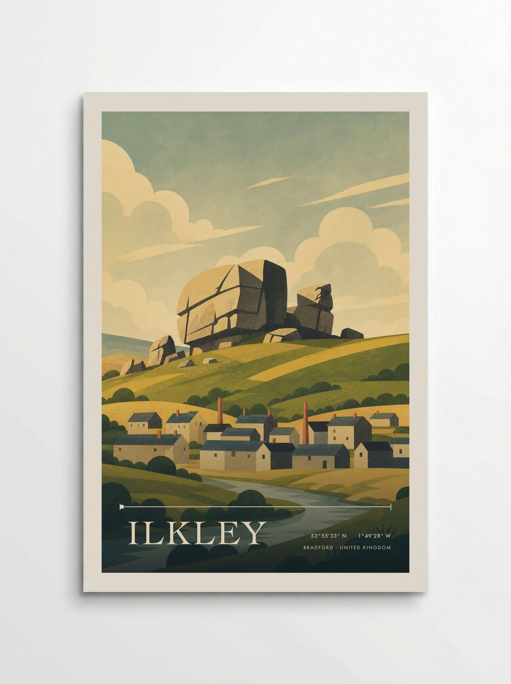 Ilkley Bradford United Kingdom Travel Poster - Poster