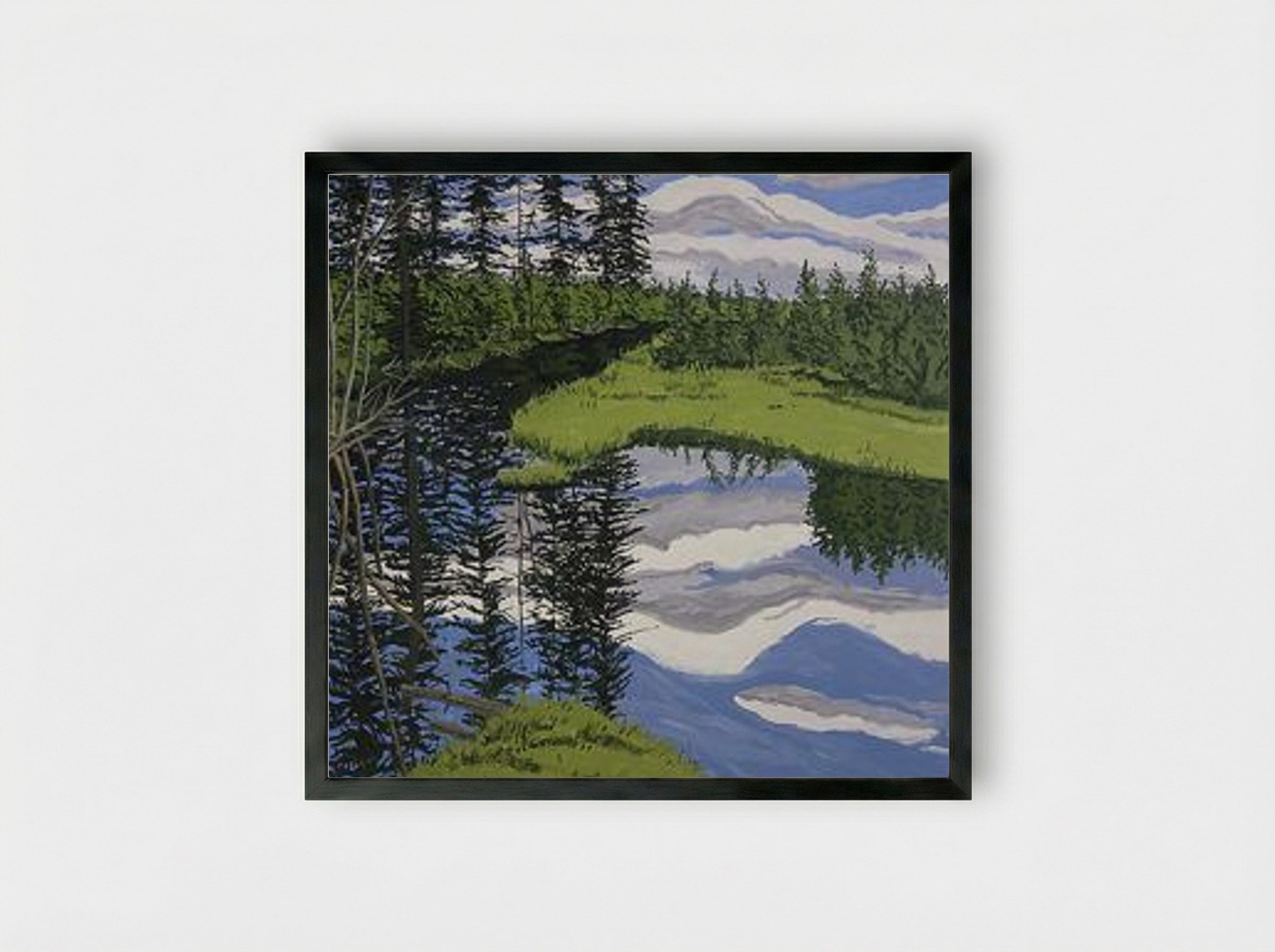 Illusory Flowage - Neil Welliver - Framed Print Black