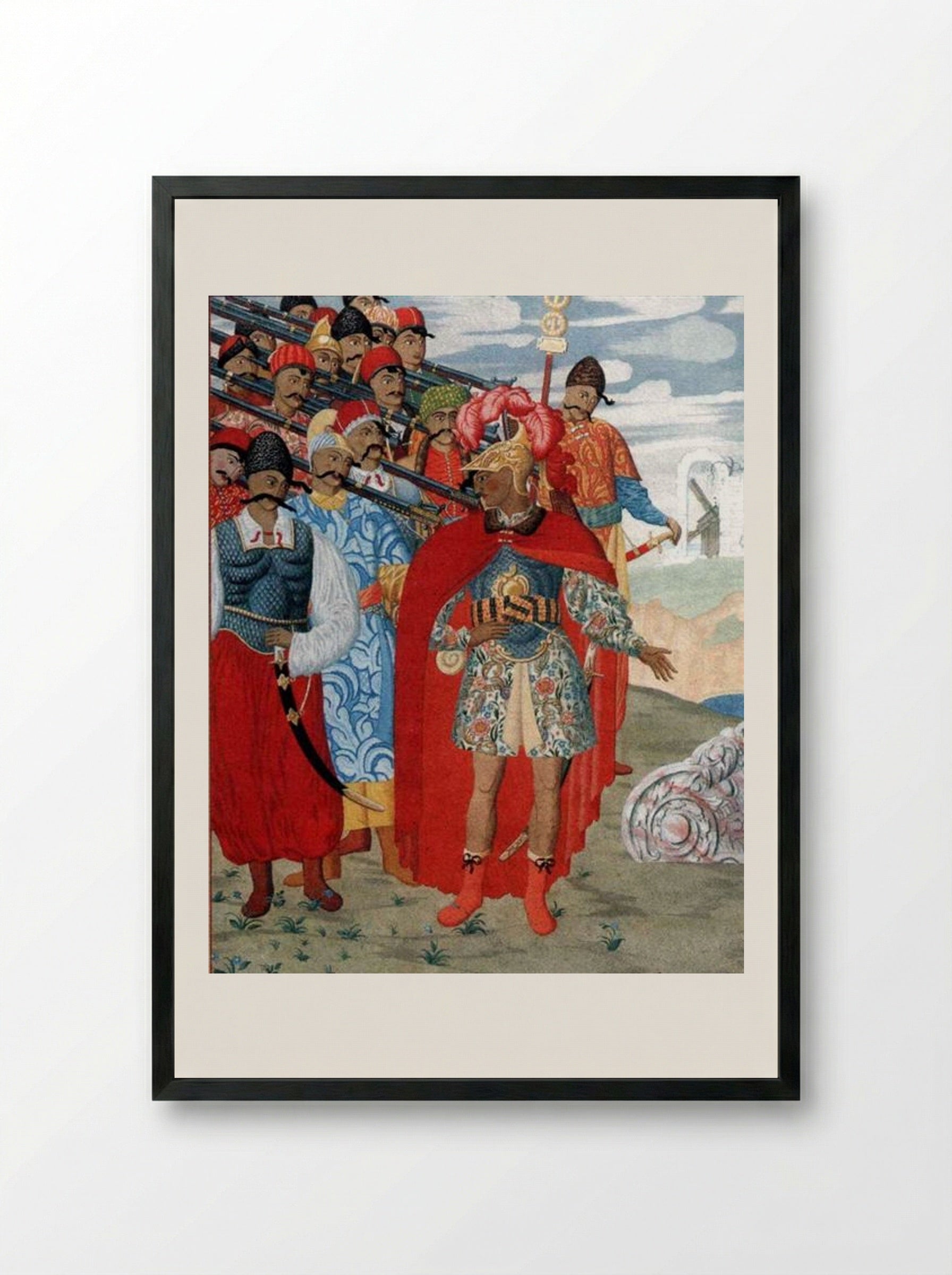 Illustration for Aeneid by I. Kotlyarevsky - Heorhiy Narbut - Framed Print Black