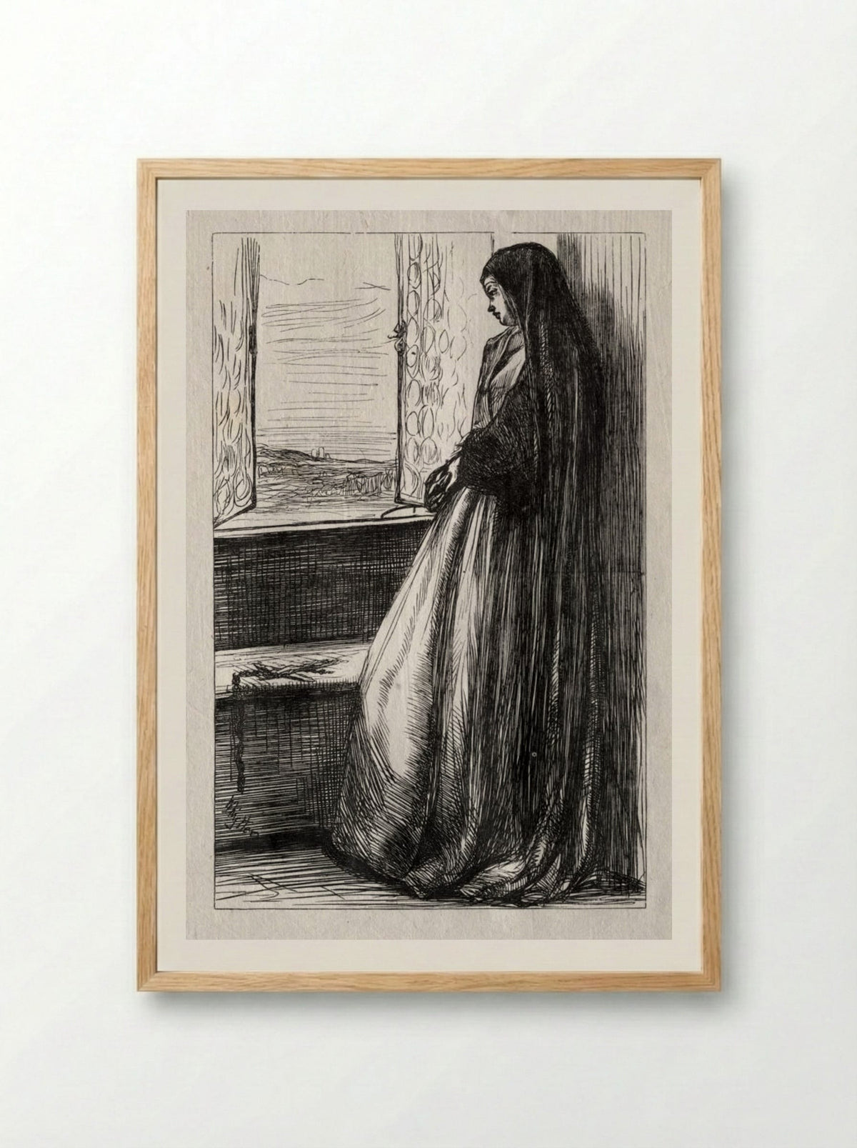 Illustration for Count Bruckhardt in Once a Week - James McNeill Whistler - Framed Print Wood