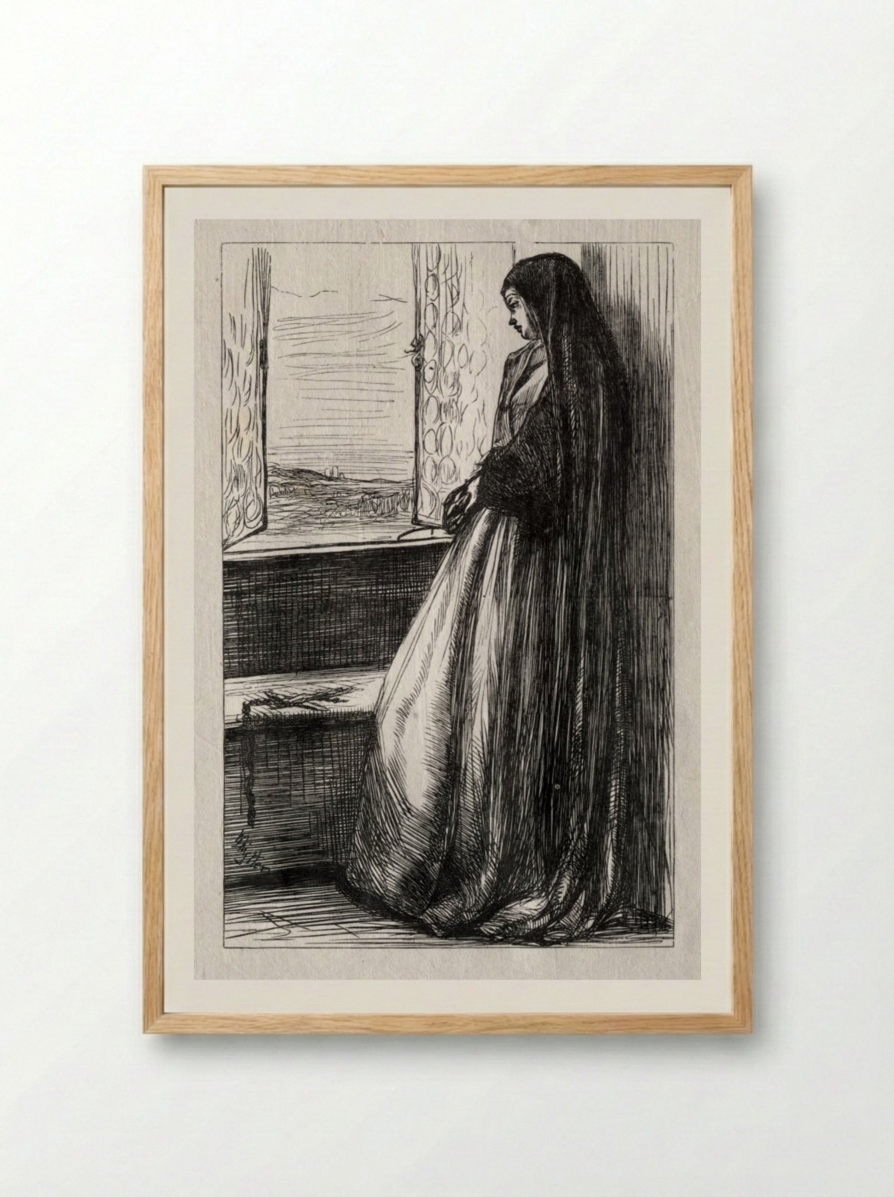 Illustration for Count Bruckhardt in Once a Week - James McNeill Whistler - Framed Print Wood