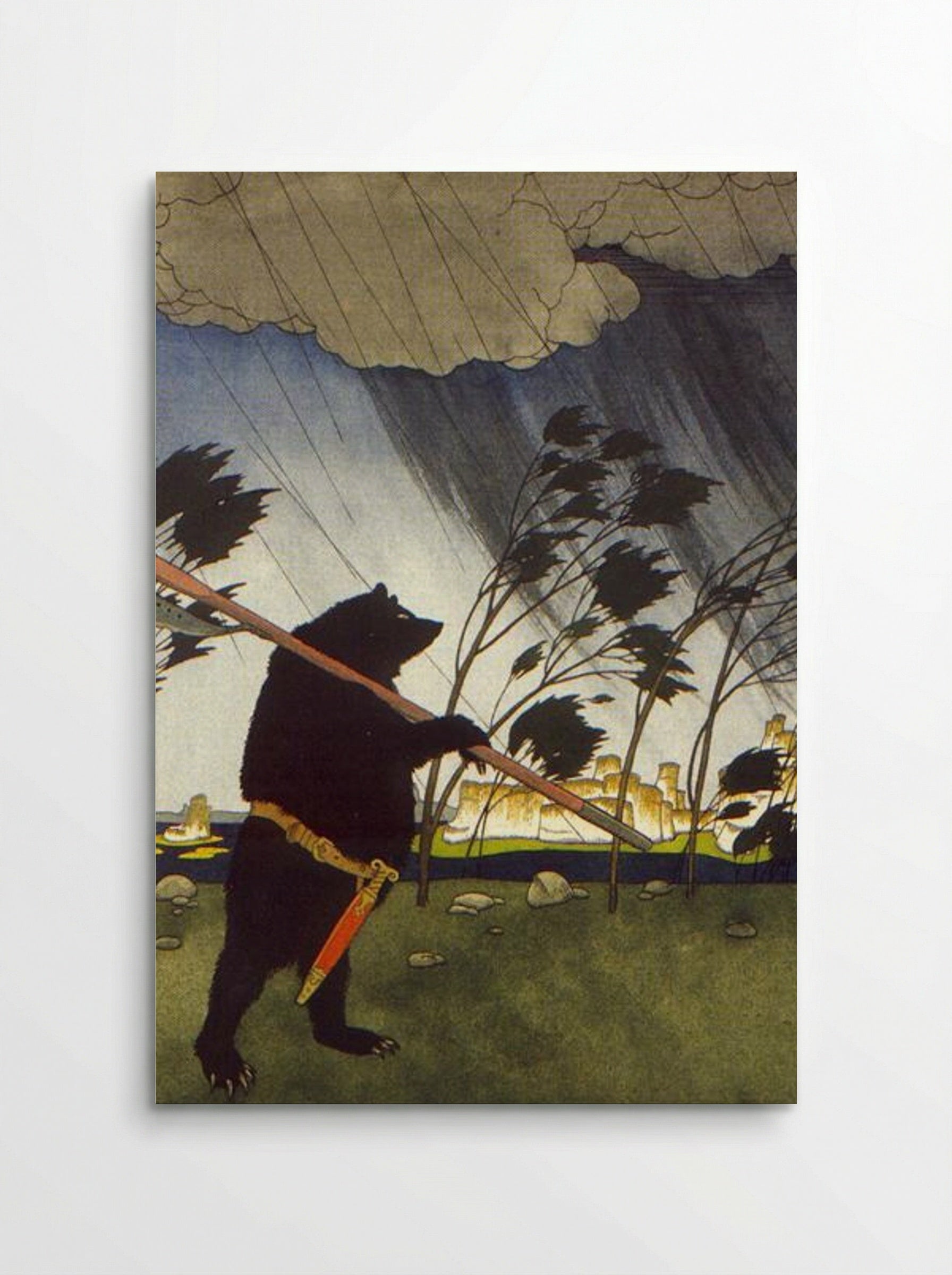 Illustration for Fairy Tales: Teremok and Mizgir - Heorhiy Narbut - Poster