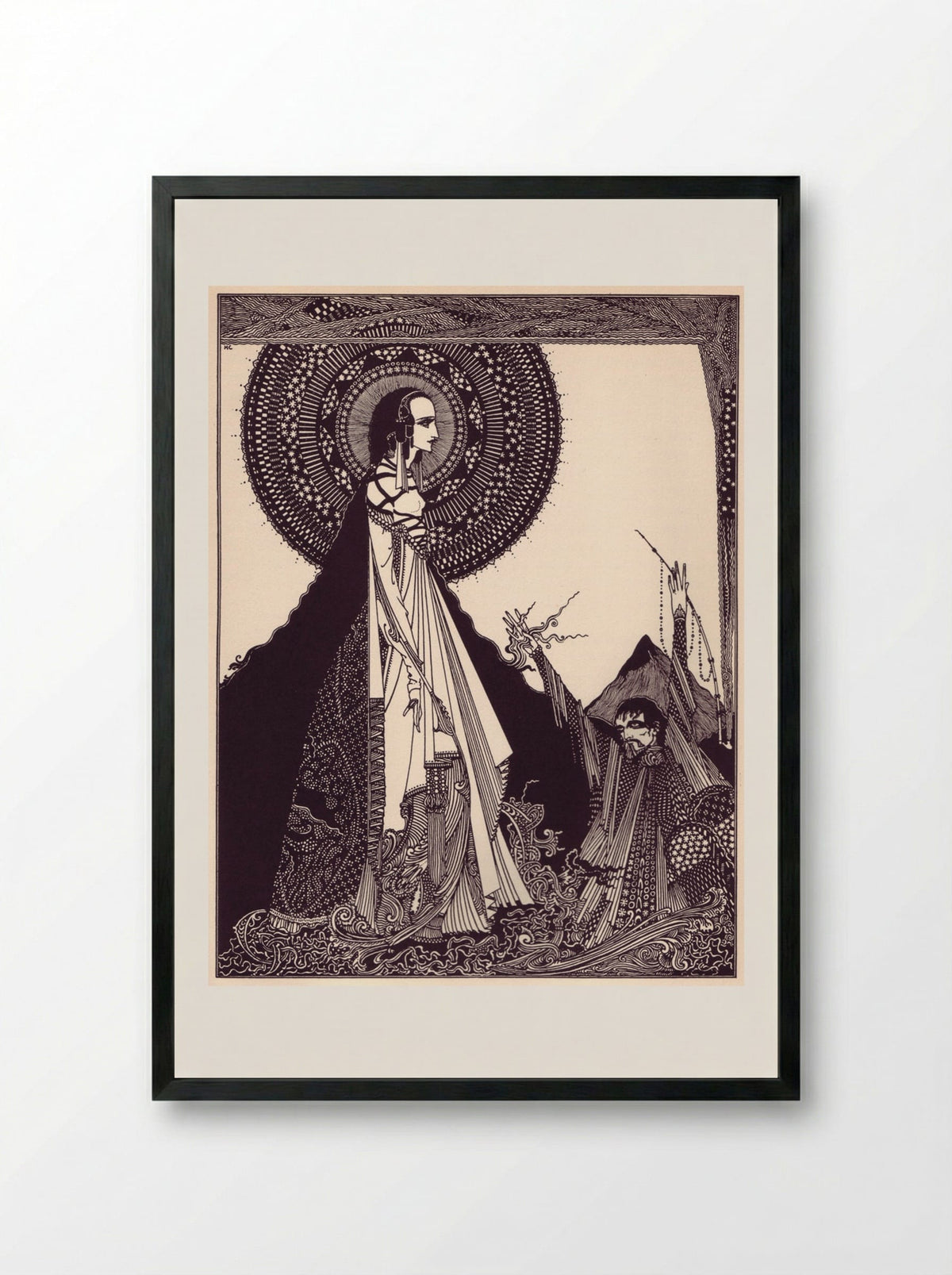 Illustration for Tales of Mystery and Imagination - Harry Clarke - Framed Print Black
