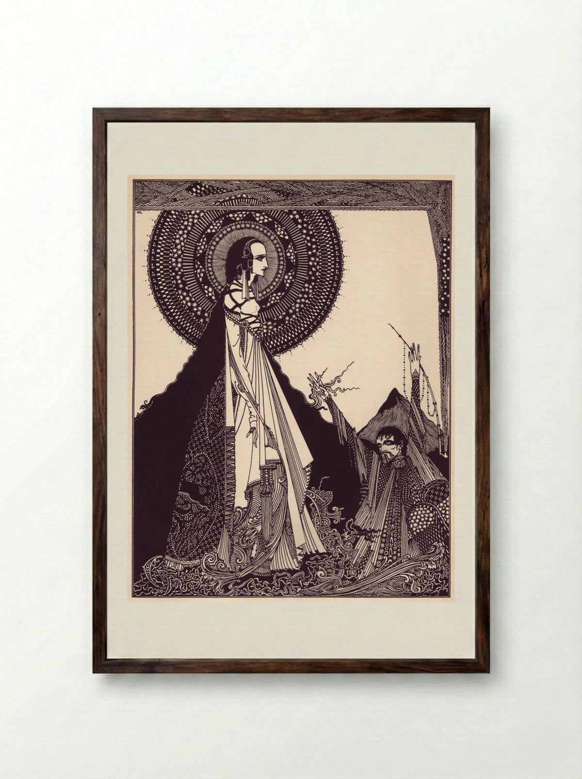 Illustration for Tales of Mystery and Imagination - Harry Clarke - Framed Print Dark Wood