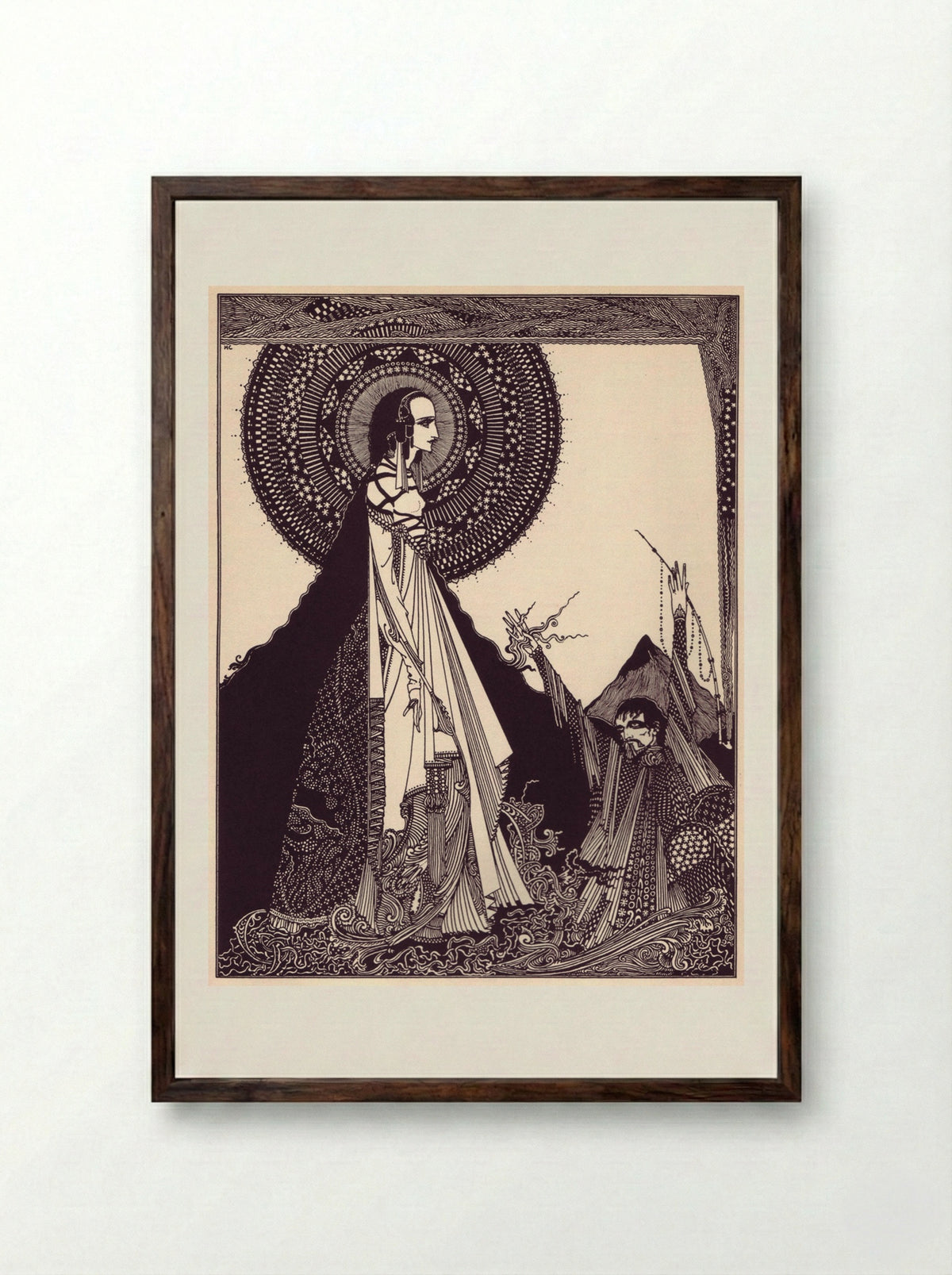 Illustration for Tales of Mystery and Imagination - Harry Clarke - Framed Print Dark Wood