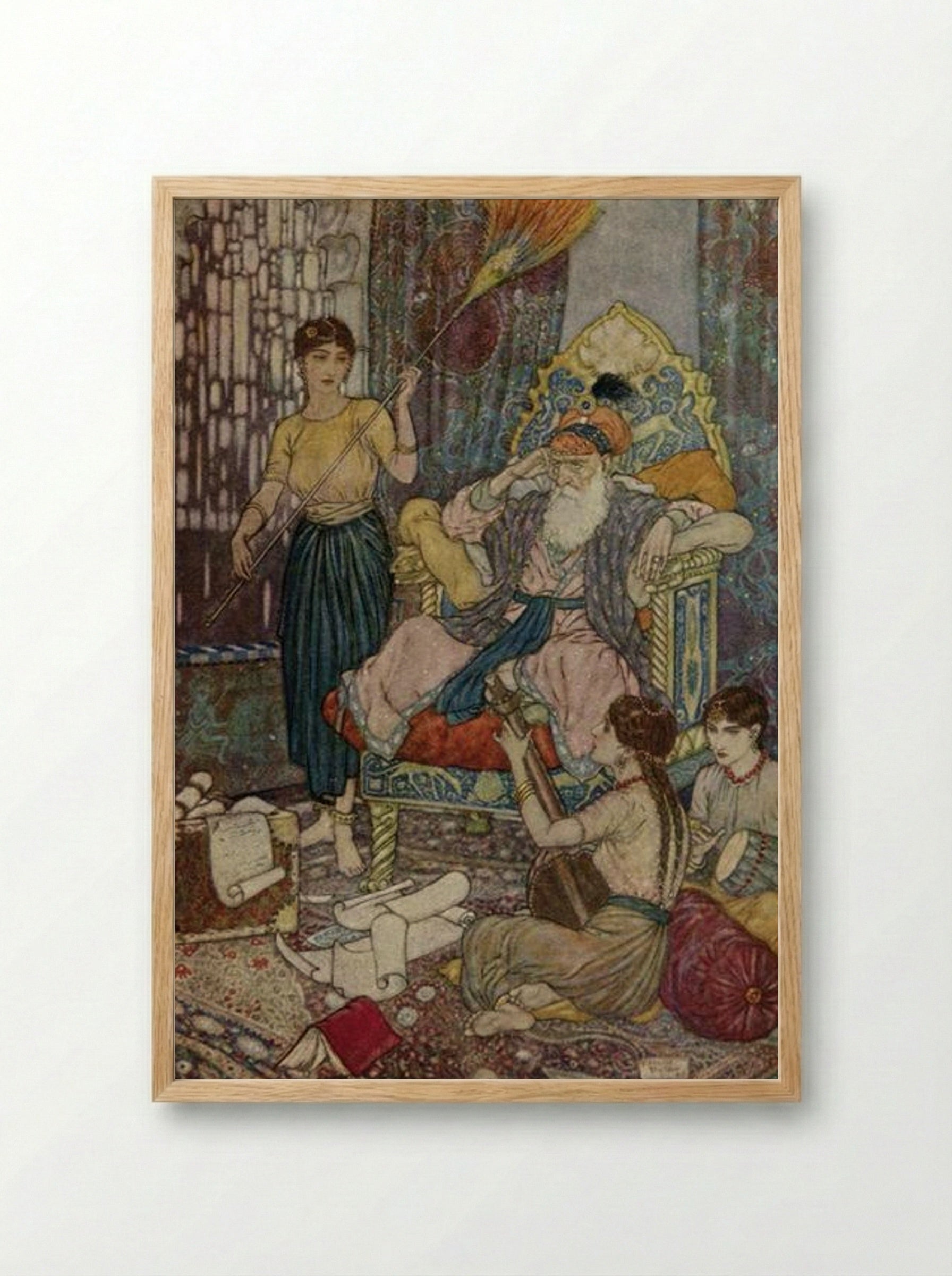 Illustration for The Rubaiyat of Omar Khayyam - Edmund Dulac - Framed Print Wood