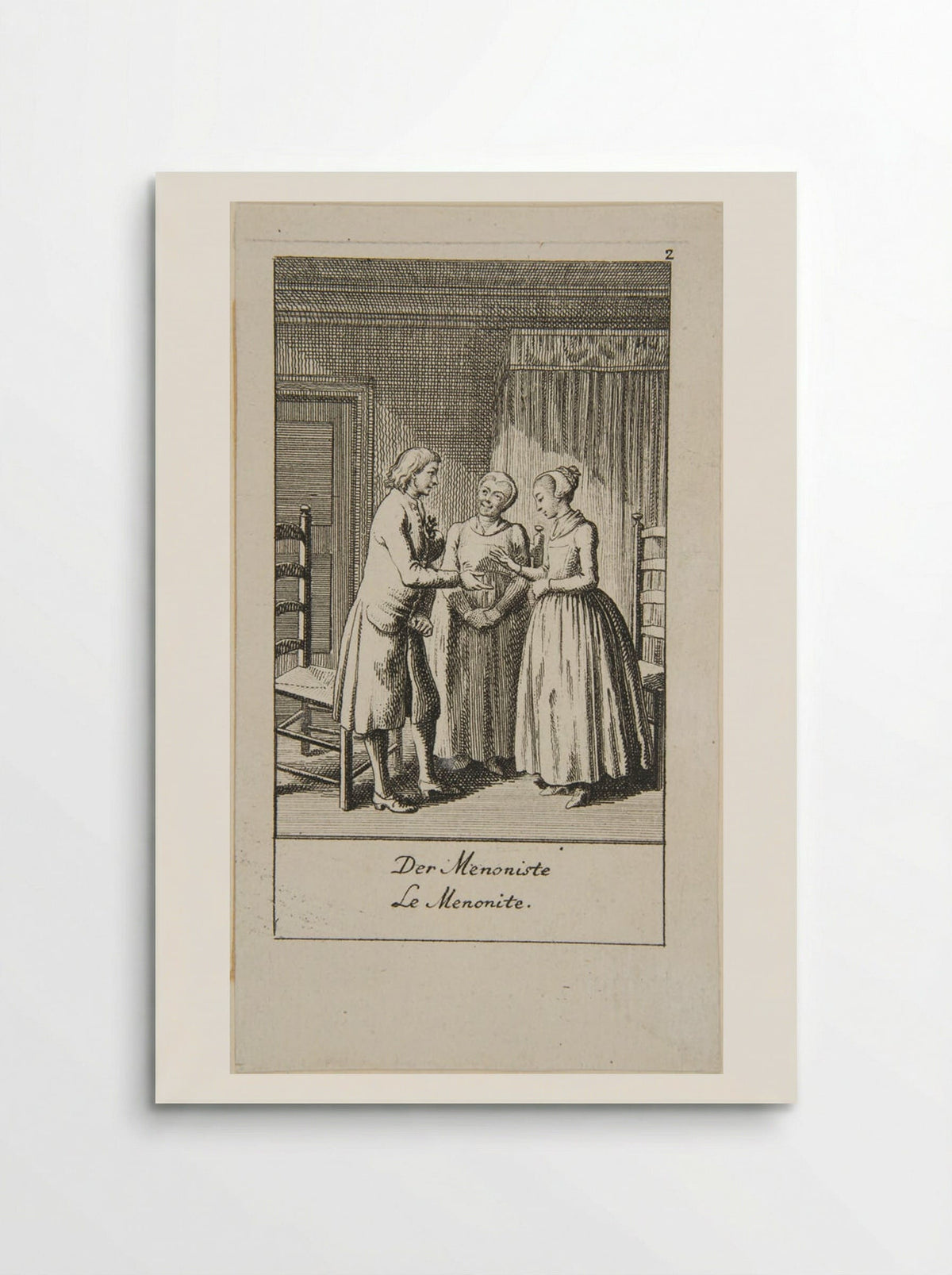 Illustration for Wedding Proposals: The Mennonite - Daniel Nikolaus Chodowiecki - Poster