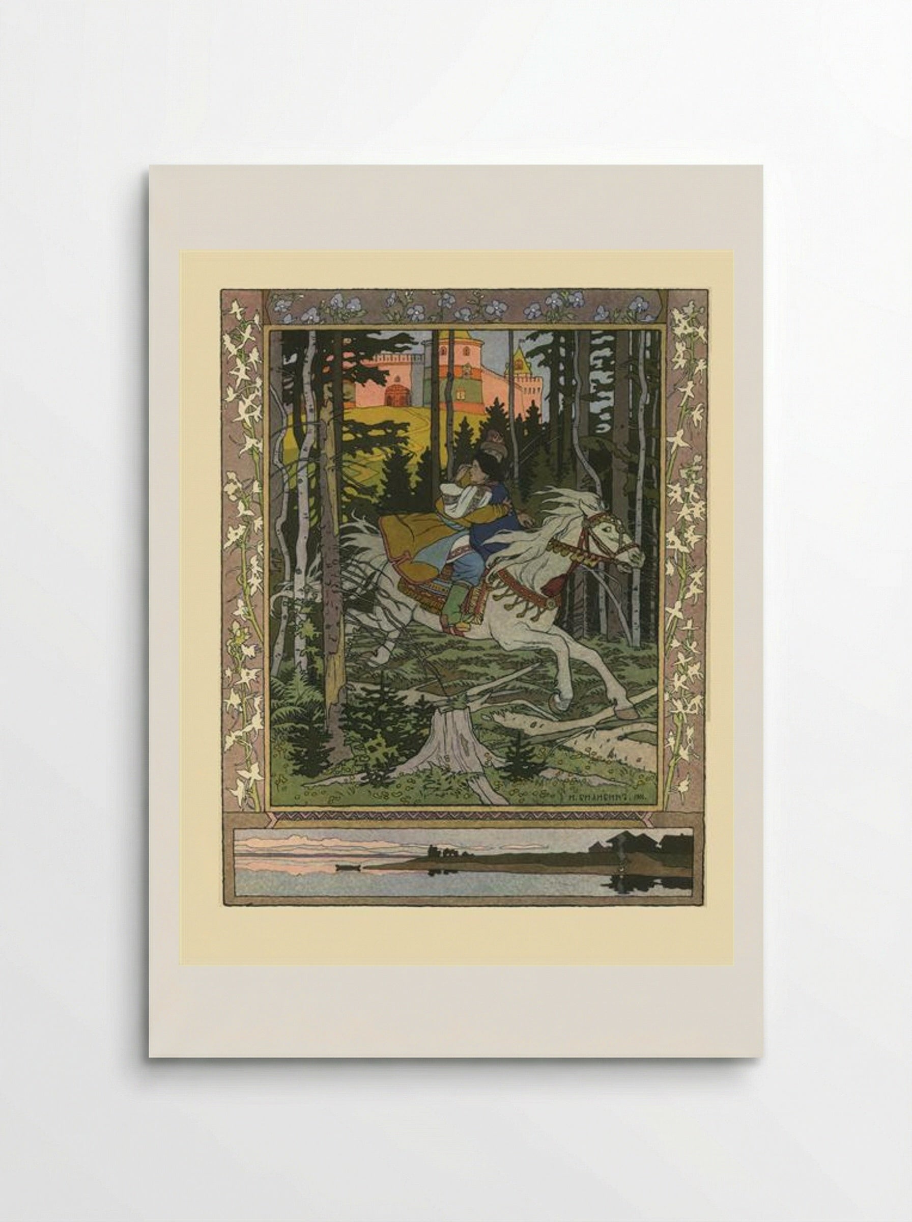 Illustration for the Russian Fairy Story Maria Morevna - Ivan Bilibin - Poster