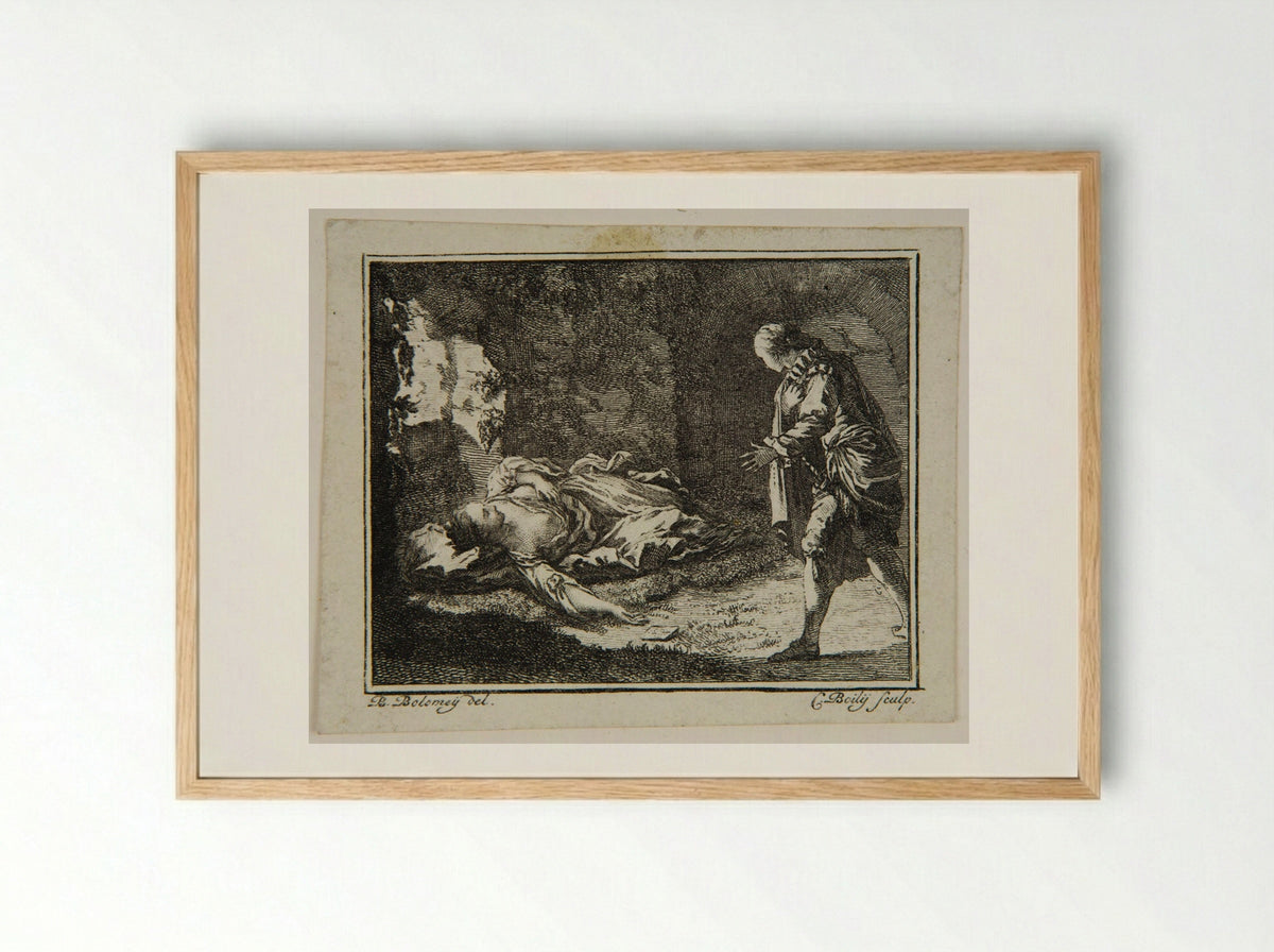 Illustration from Bibliothèque de campagne - Benjamin Samuel Bolomey - Framed Print Wood