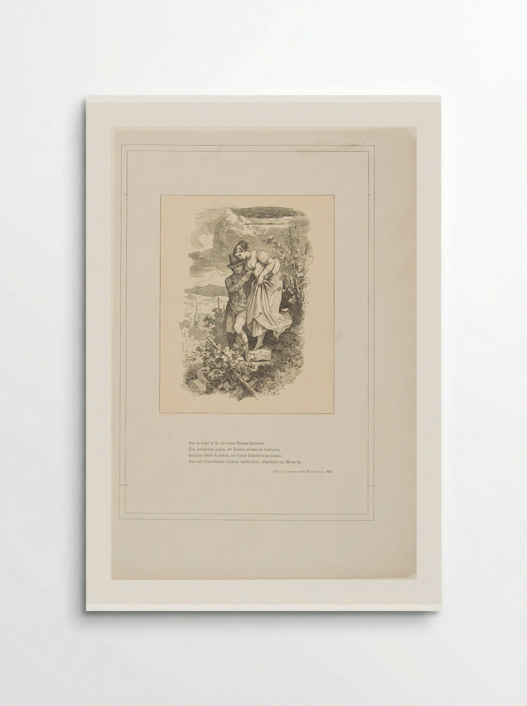 Illustration from Hermann und Dorothea - Adrian Ludwig Richter - Poster
