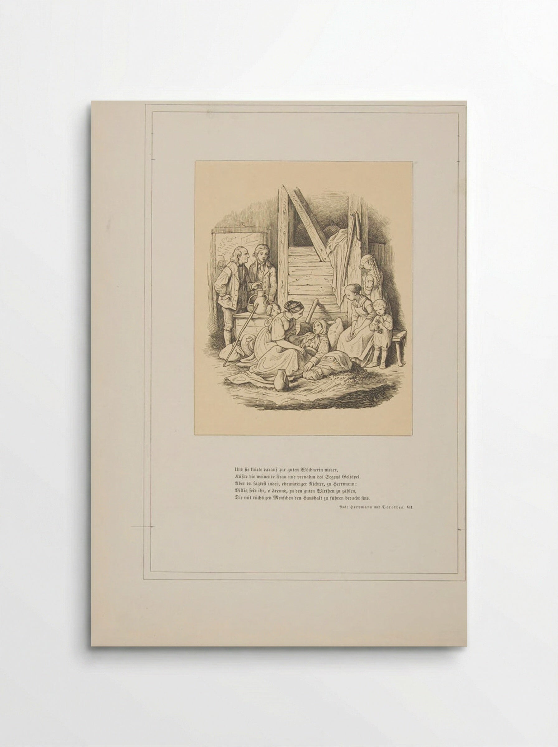 Illustration from Hermann und Dorothea - Adrian Ludwig Richter - Poster