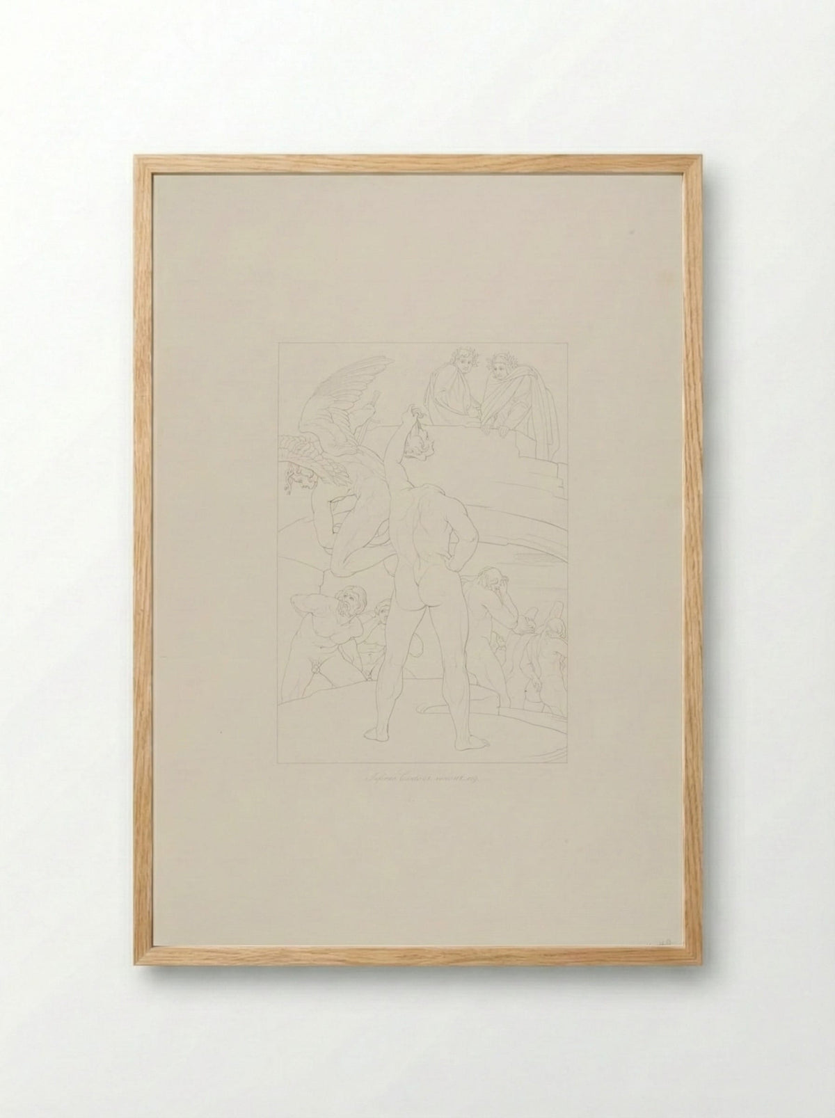 Illustration to Dante's Inferno, Canto 28 - Bonaventura Genelli - Framed Print Wood