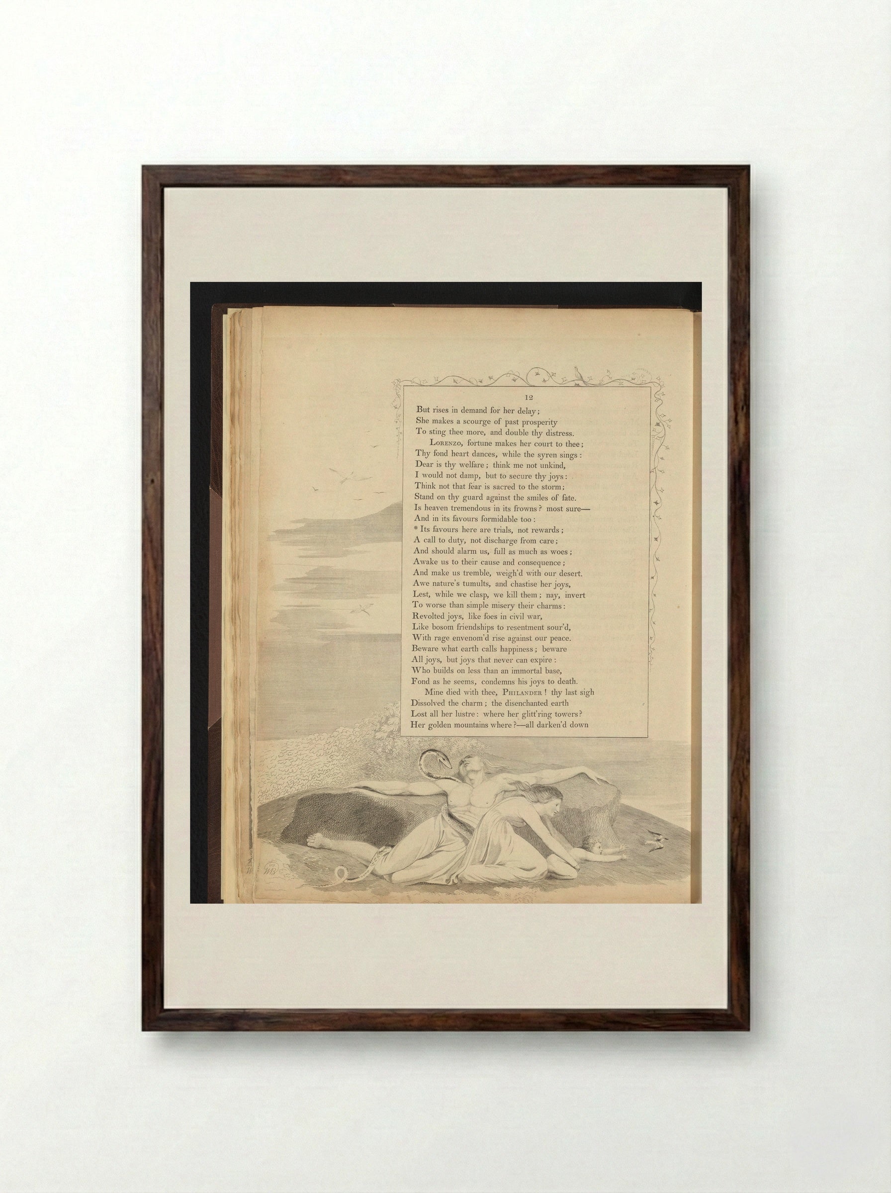 Illustration to Edward Young's Night Thoughts - William Blake - Framed Print Dark Wood