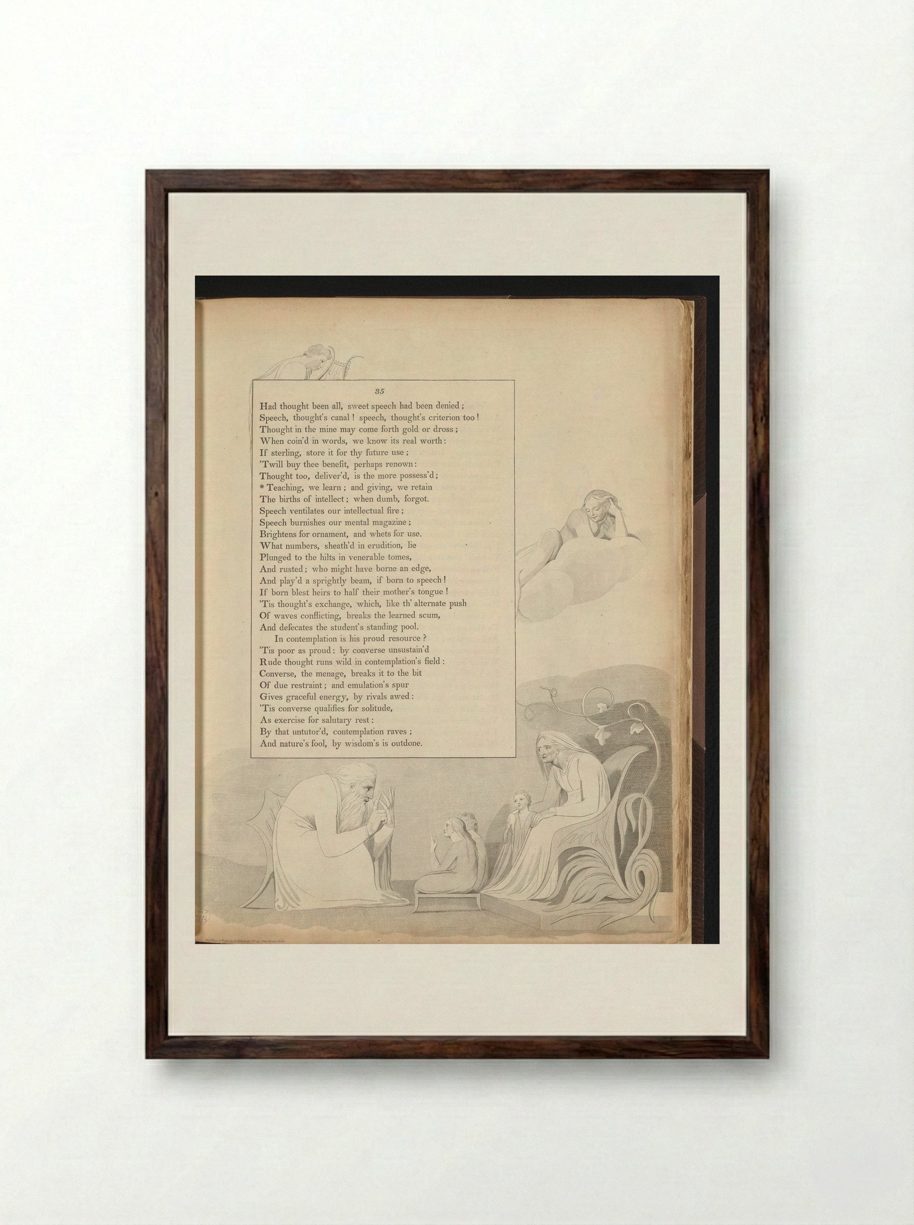 Illustration to Edward Young's Night Thoughts - William Blake - Framed Print Dark Wood