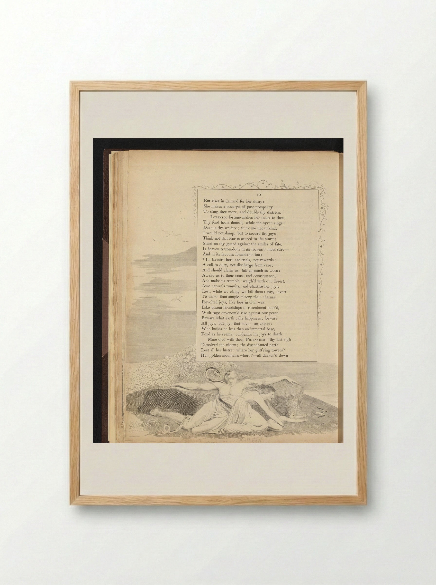 Illustration to Edward Young's Night Thoughts - William Blake - Framed Print Wood