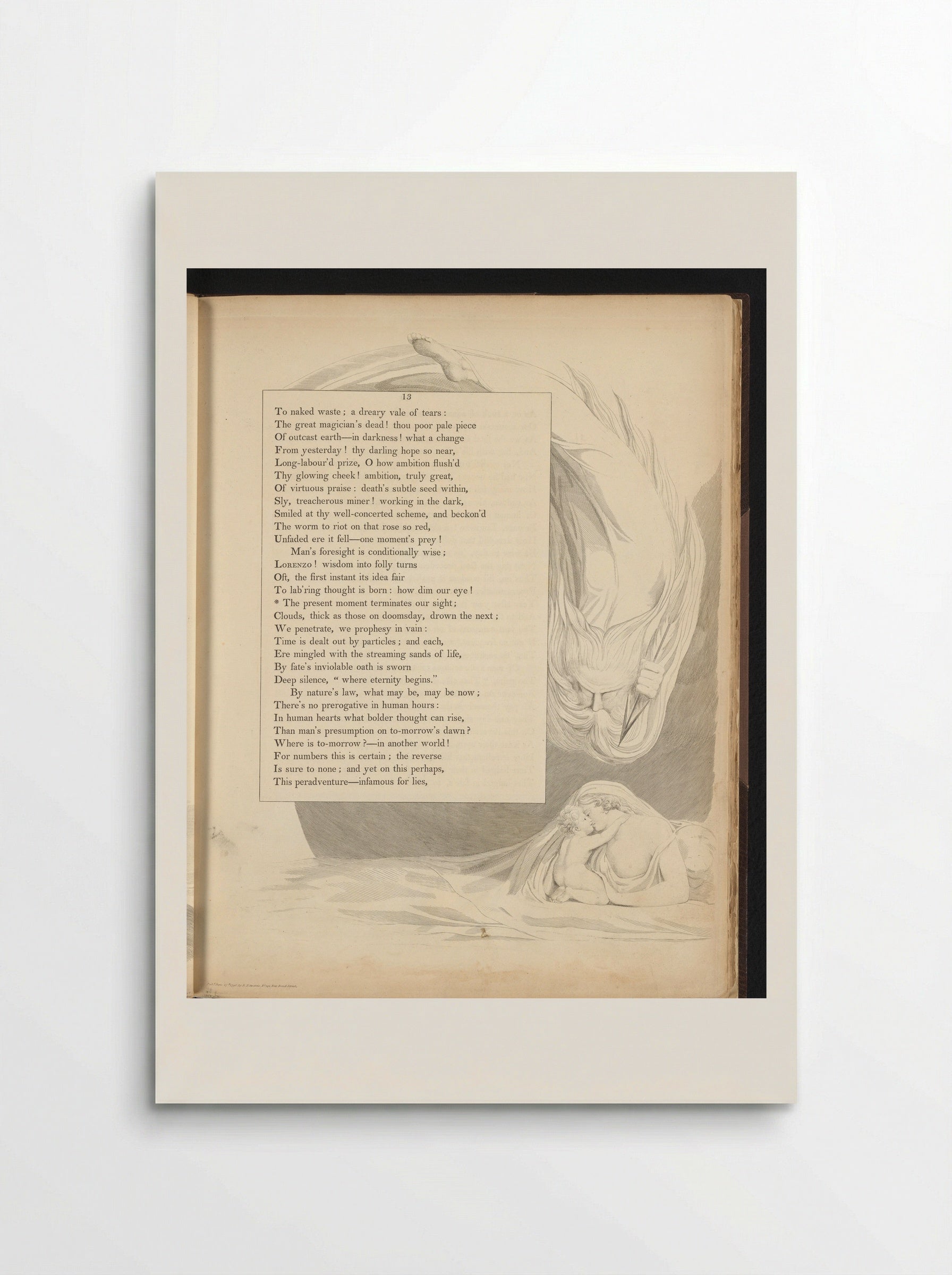 Illustration to Night Thoughts, Page 13 - William Blake - Poster