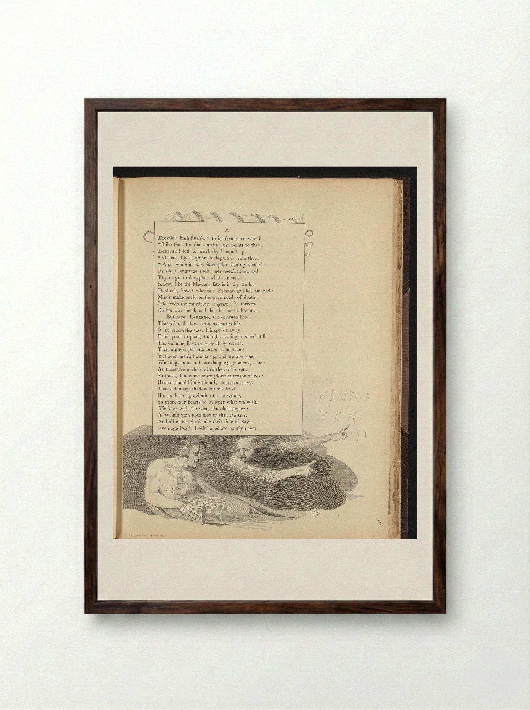 Illustration to Night Thoughts - William Blake - Framed Print Dark Wood
