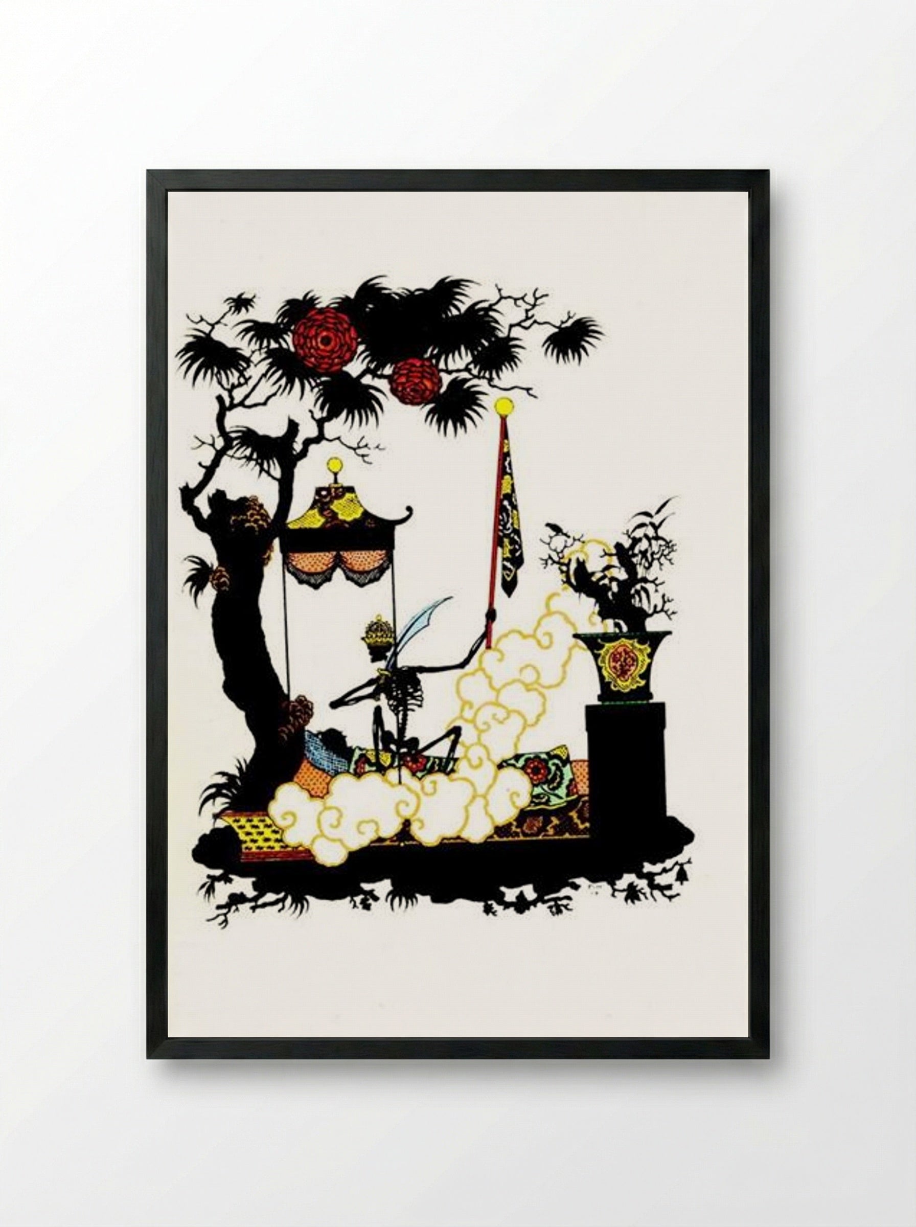Illustration to 'The Nightingale' - Heorhiy Narbut - Framed Print Black