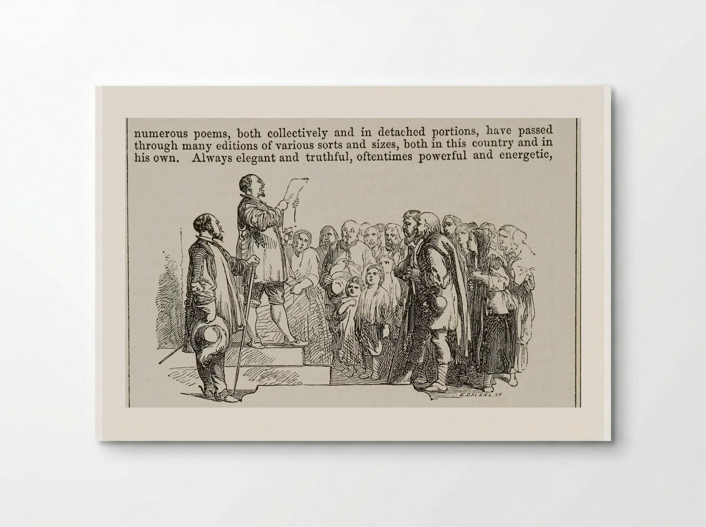 Illustration to The Poetical Works of Longfellow - Edward Dalziel - Poster