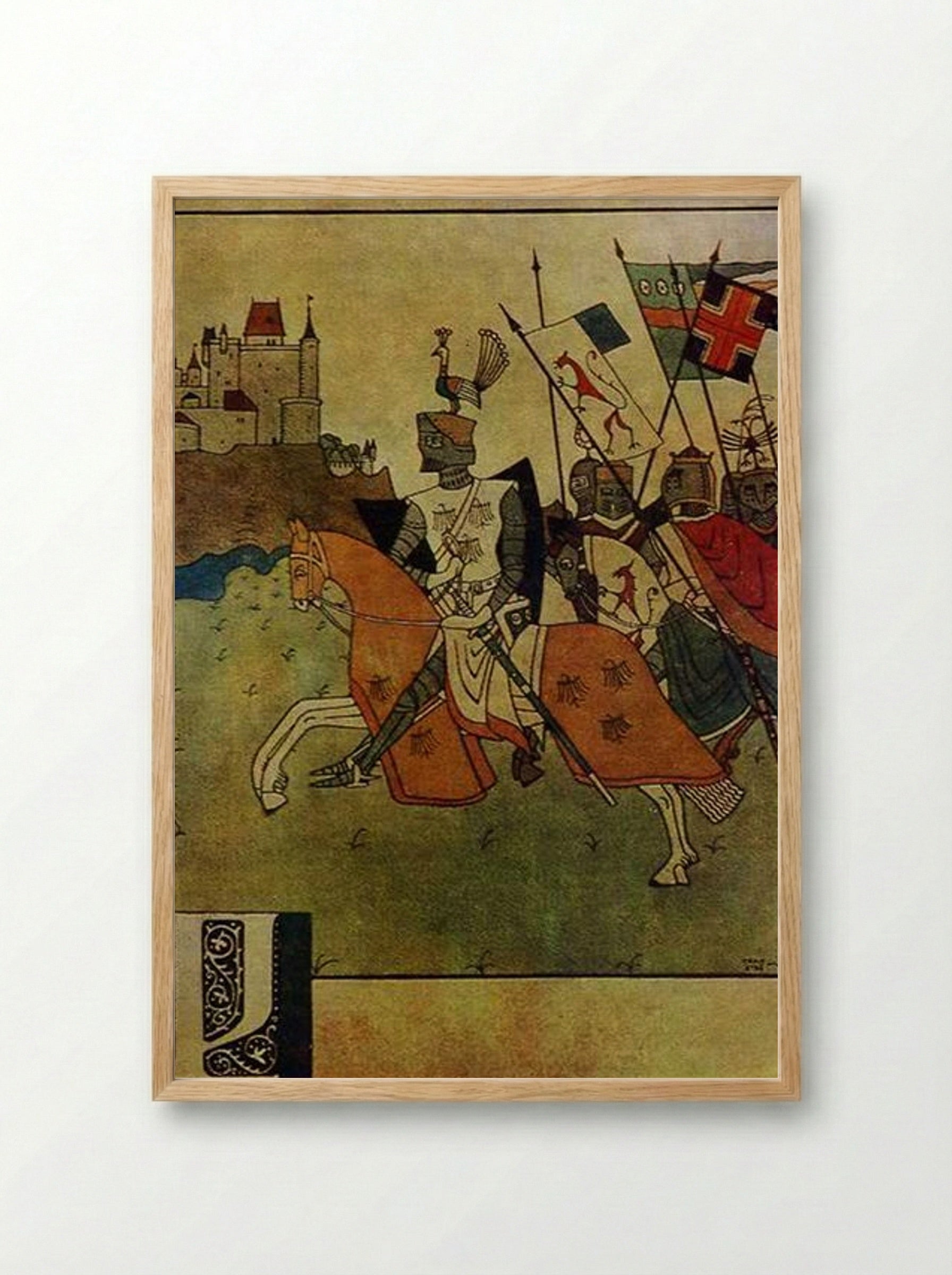 Illustration to 'The Song of Roland' - Heorhiy Narbut - Framed Print Wood