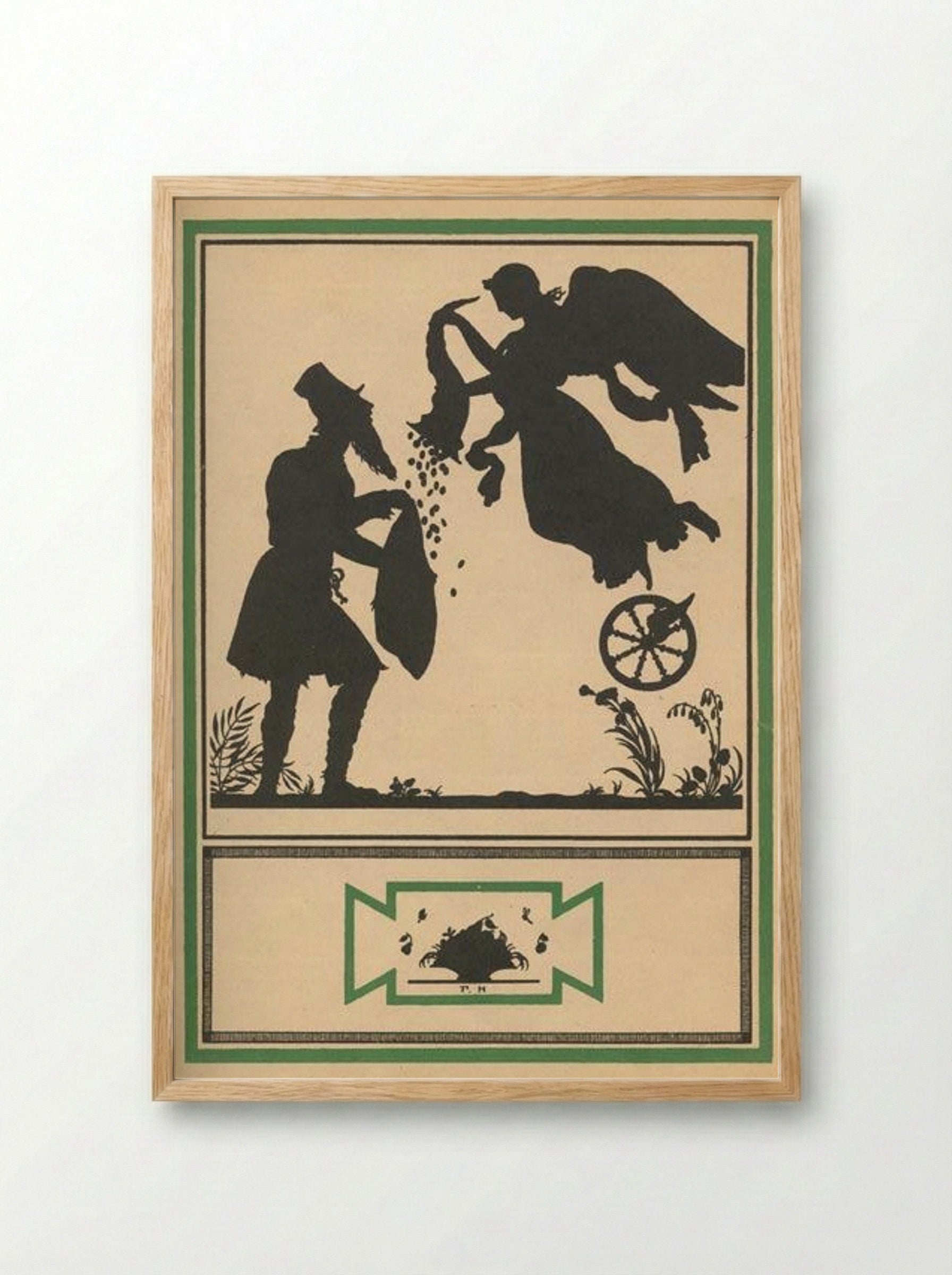 Illustration to 'Three Fables of Krylov' - Heorhiy Narbut - Framed Print Wood