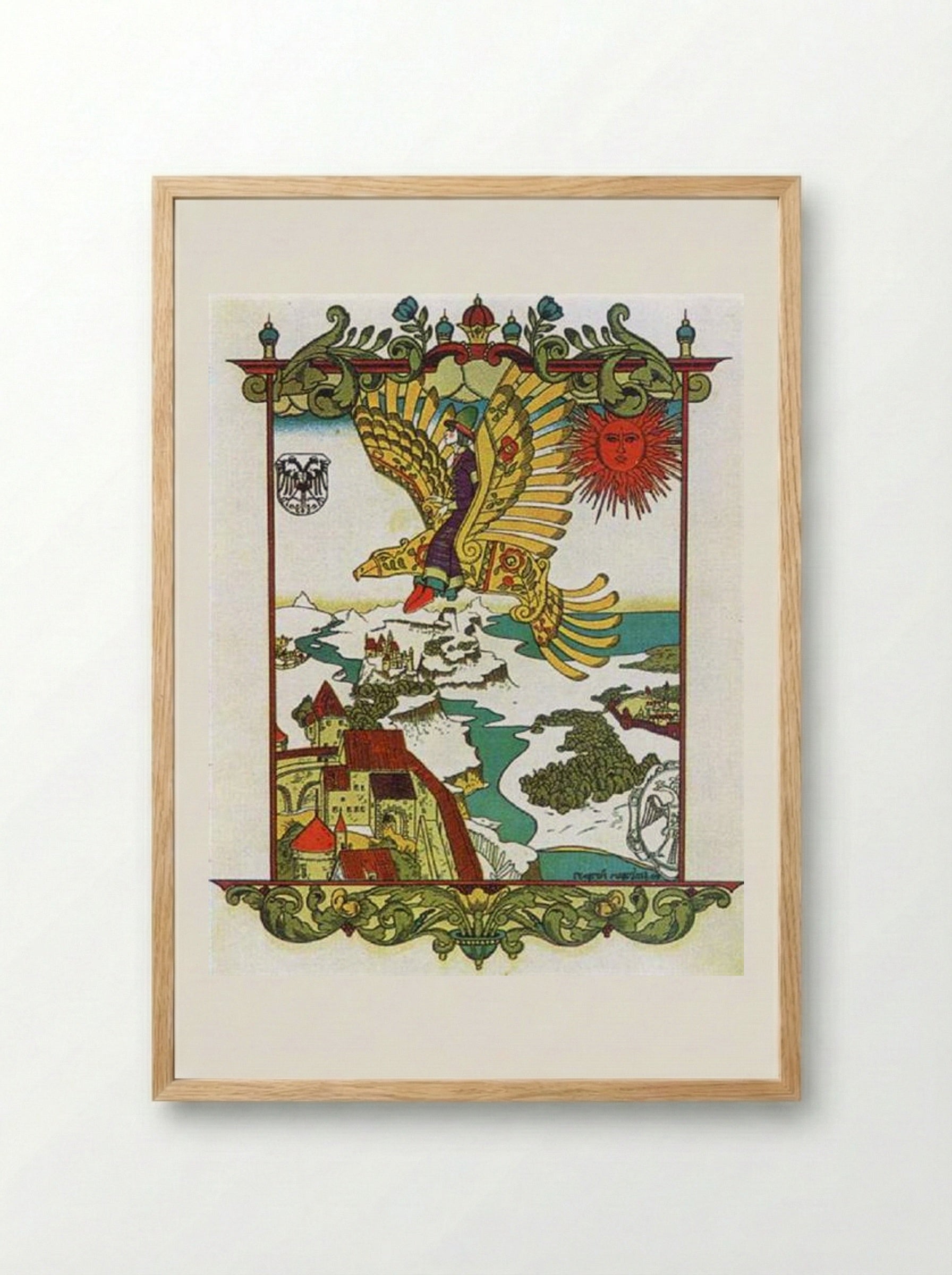 Illustration to 'Wooden Eagle' - Heorhiy Narbut - Framed Print Wood