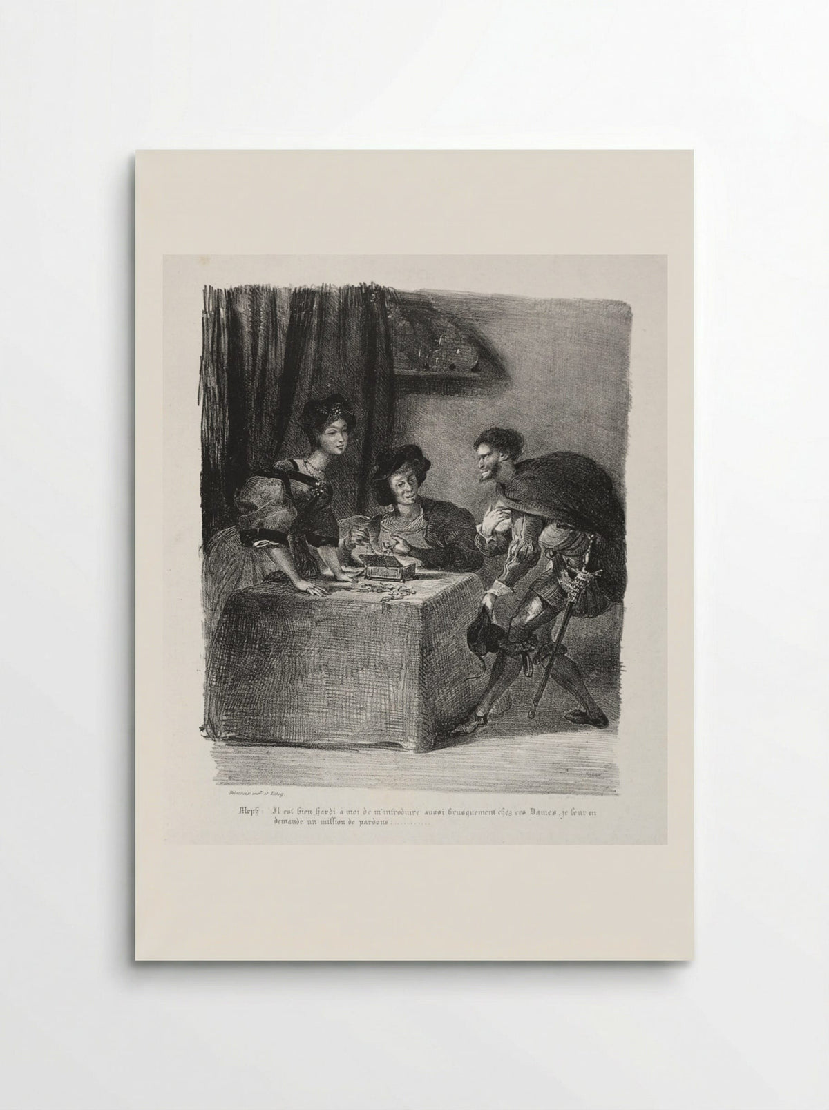 Illustrations for Faust: Méphistophélès is at Marthe - Eugène Delacroix - Poster