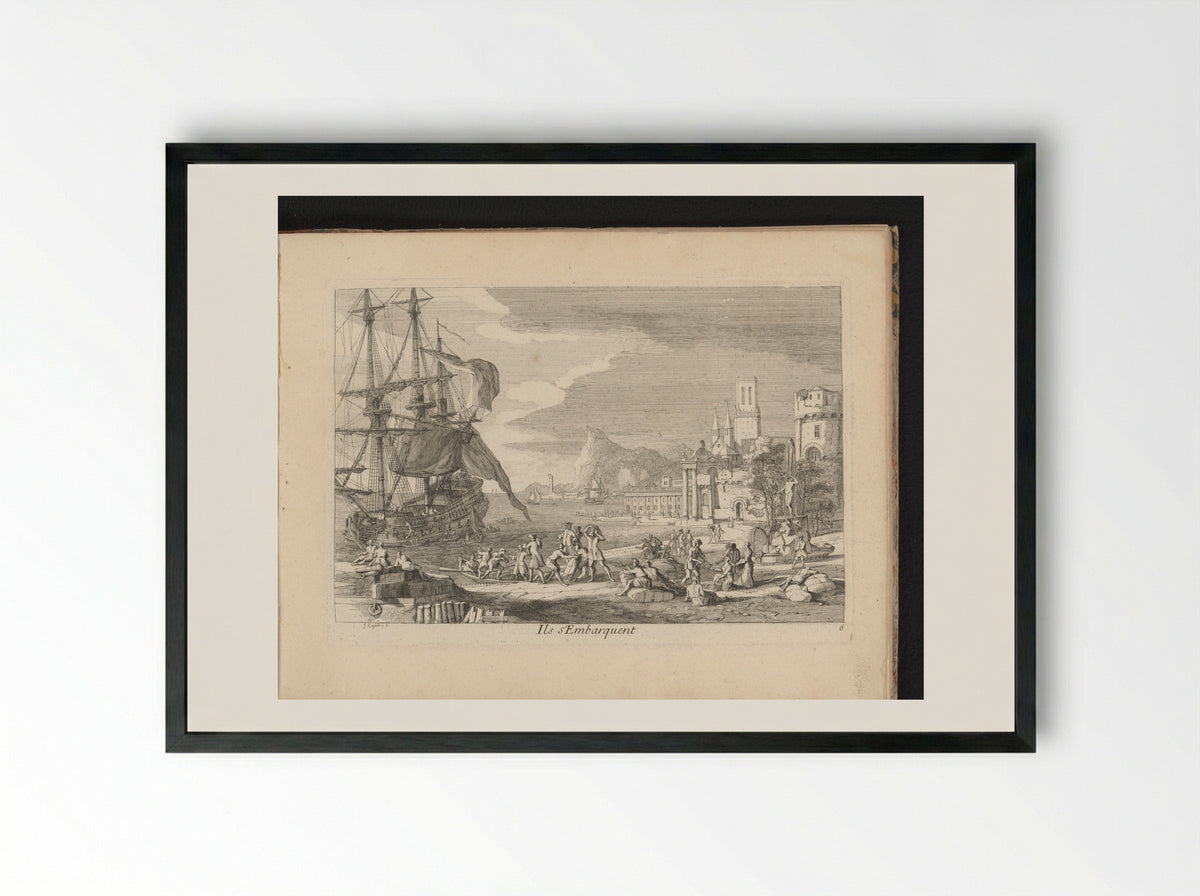 Ils s'Embarquent - Gaspard Duchange - Framed Print Black