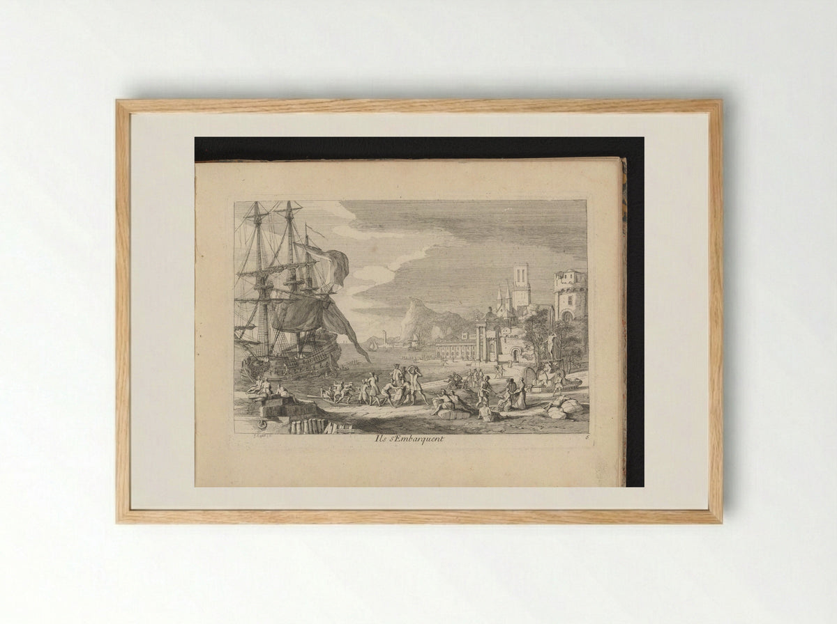 Ils s'Embarquent - Gaspard Duchange - Framed Print Wood