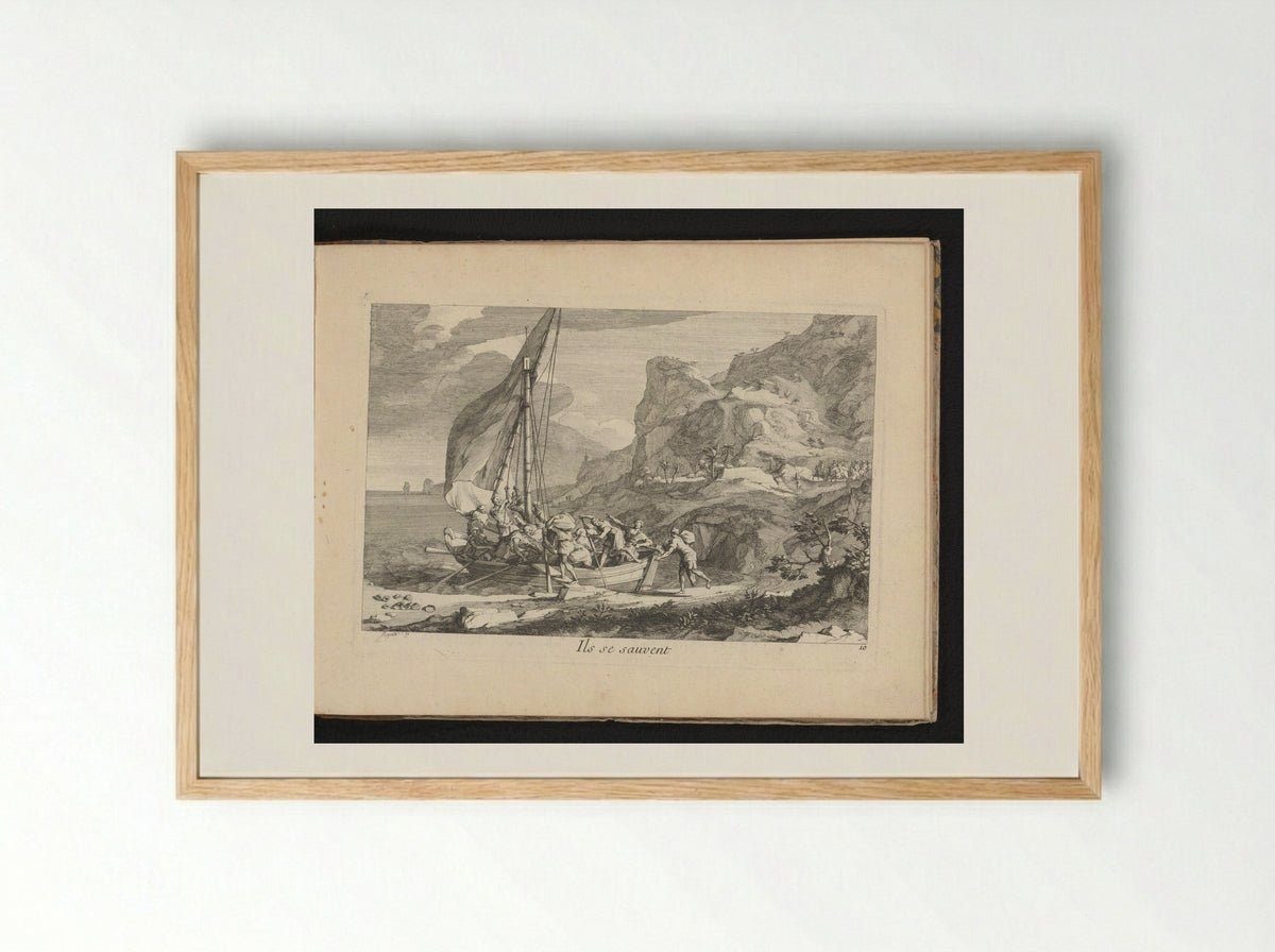 Ils se sauvent - Gaspard Duchange - Framed Print Wood