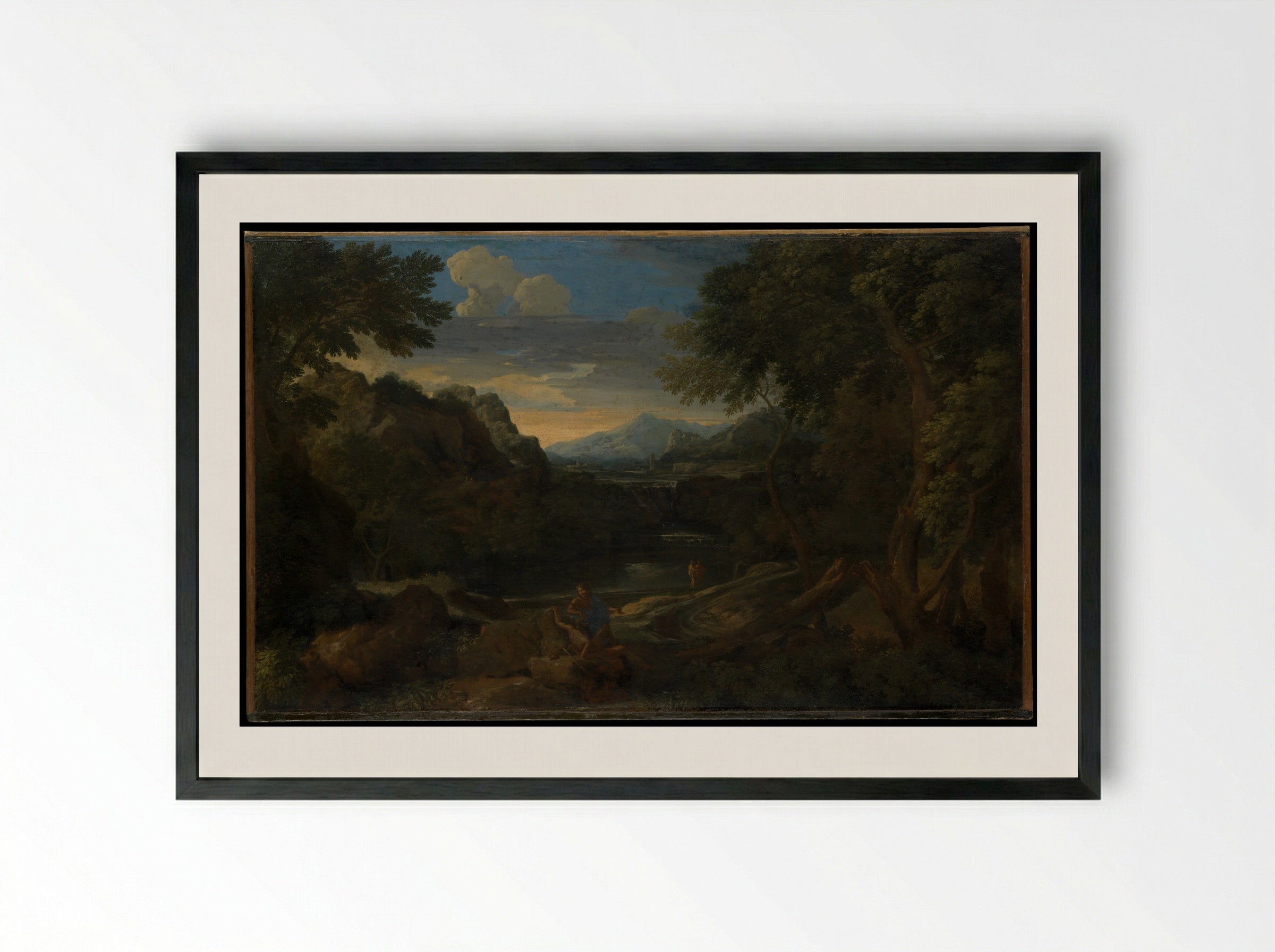 Imaginary Landscape - Gaspard Dughet - Framed Print Black