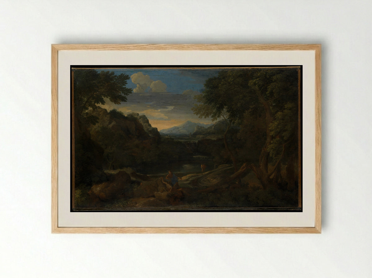 Imaginary Landscape - Gaspard Dughet - Framed Print Wood