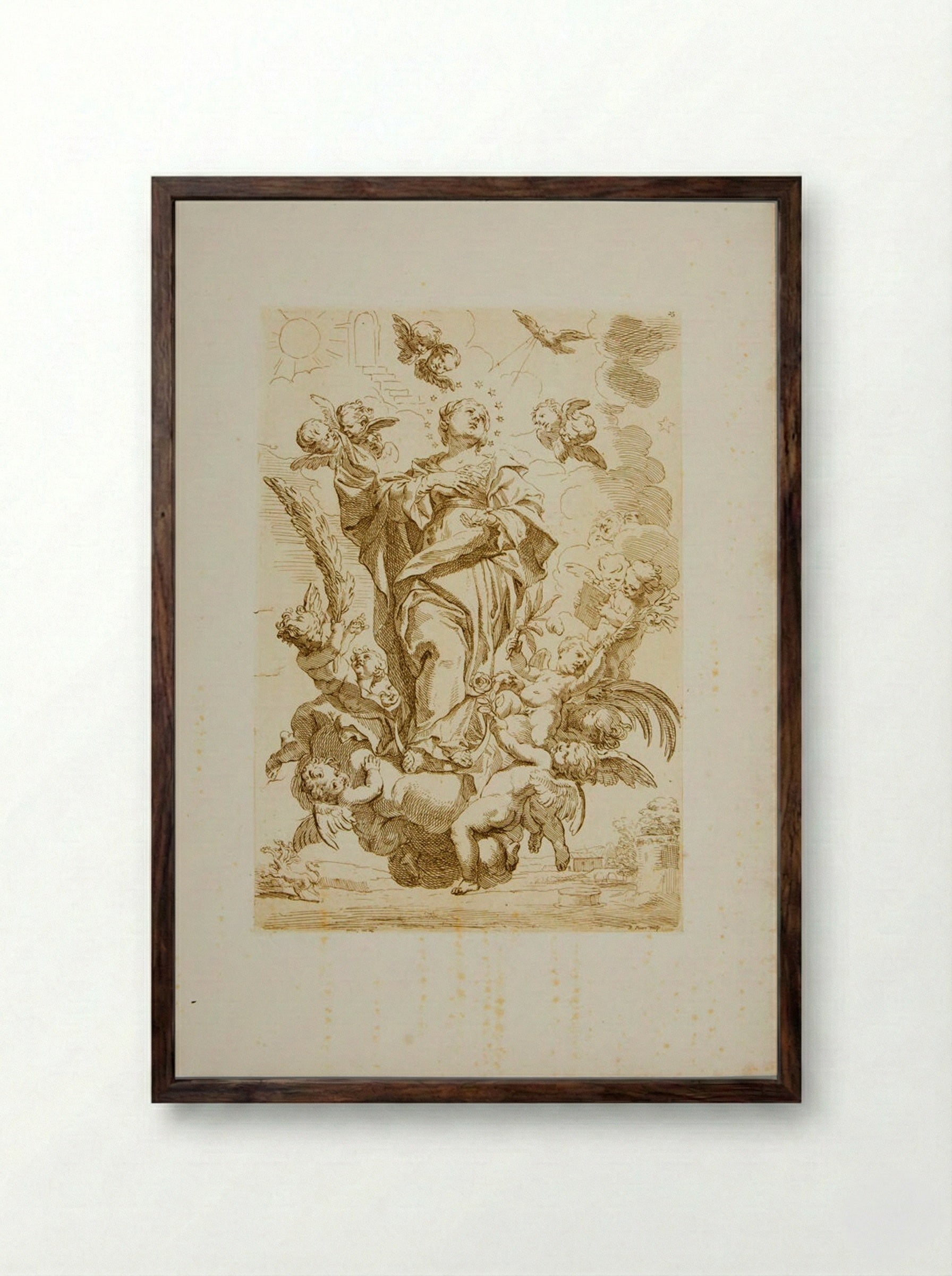 Immaculate Conception - Bernard Picart - Framed Print Dark Wood
