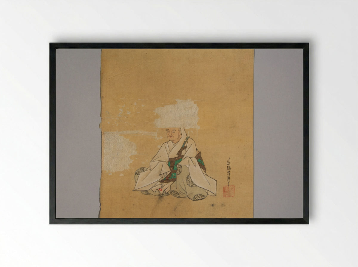 Immortal Poet - Kano Shōun - Framed Print Black