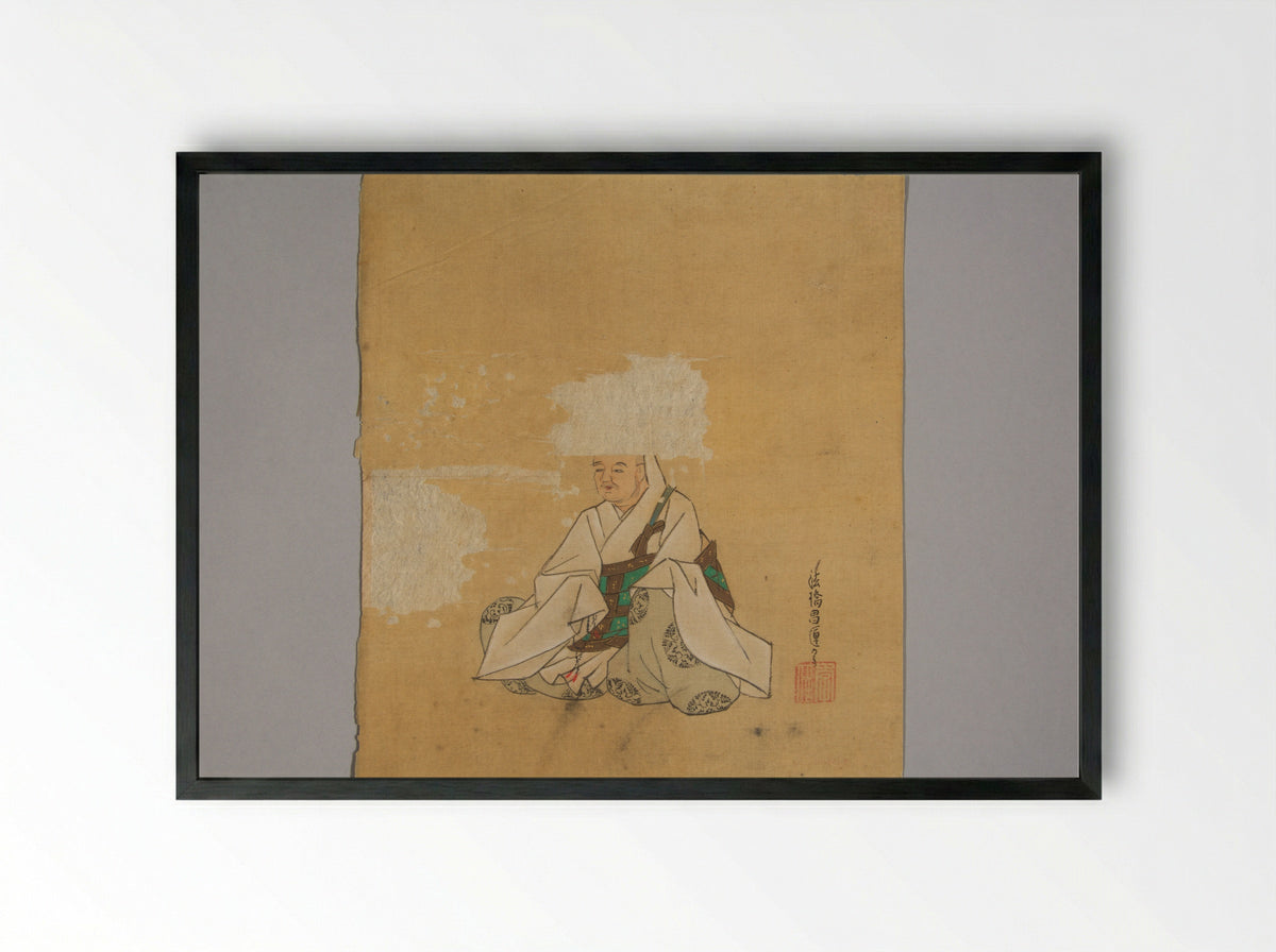 Immortal Poet - Kano Shōun - Framed Print Black