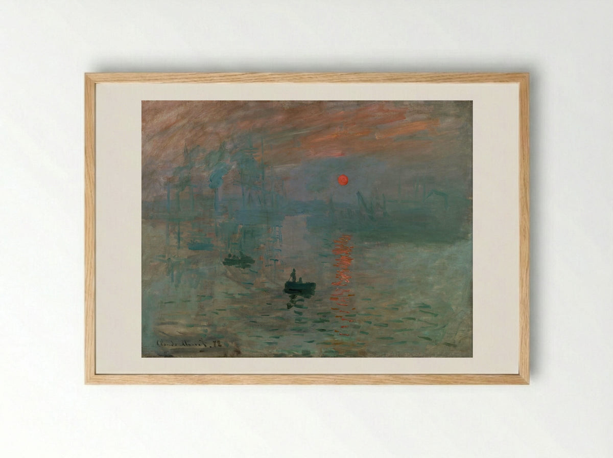 Impression, Sunrise - Claude Monet - Framed Print Wood