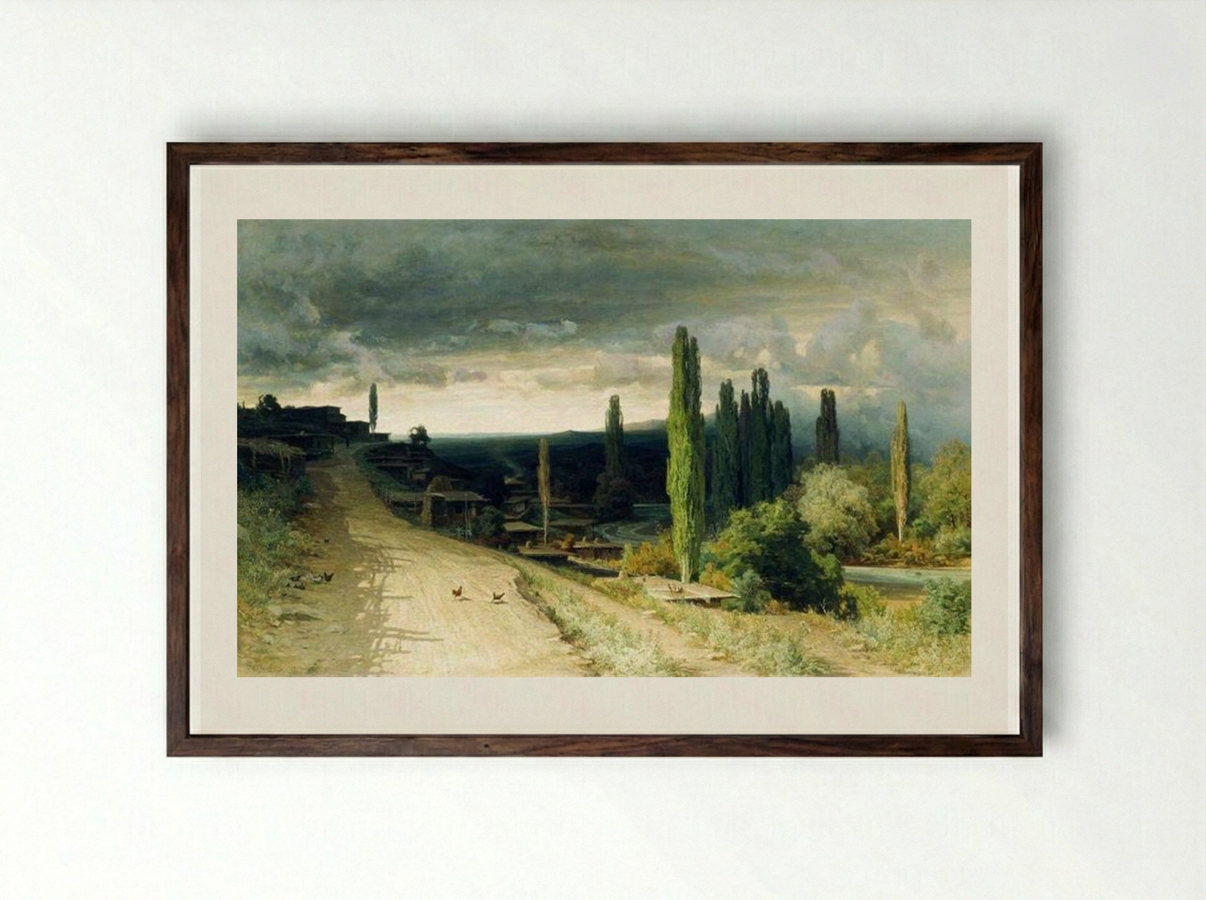 In Alushta - Volodymyr Orlovsky - Framed Print Dark Wood