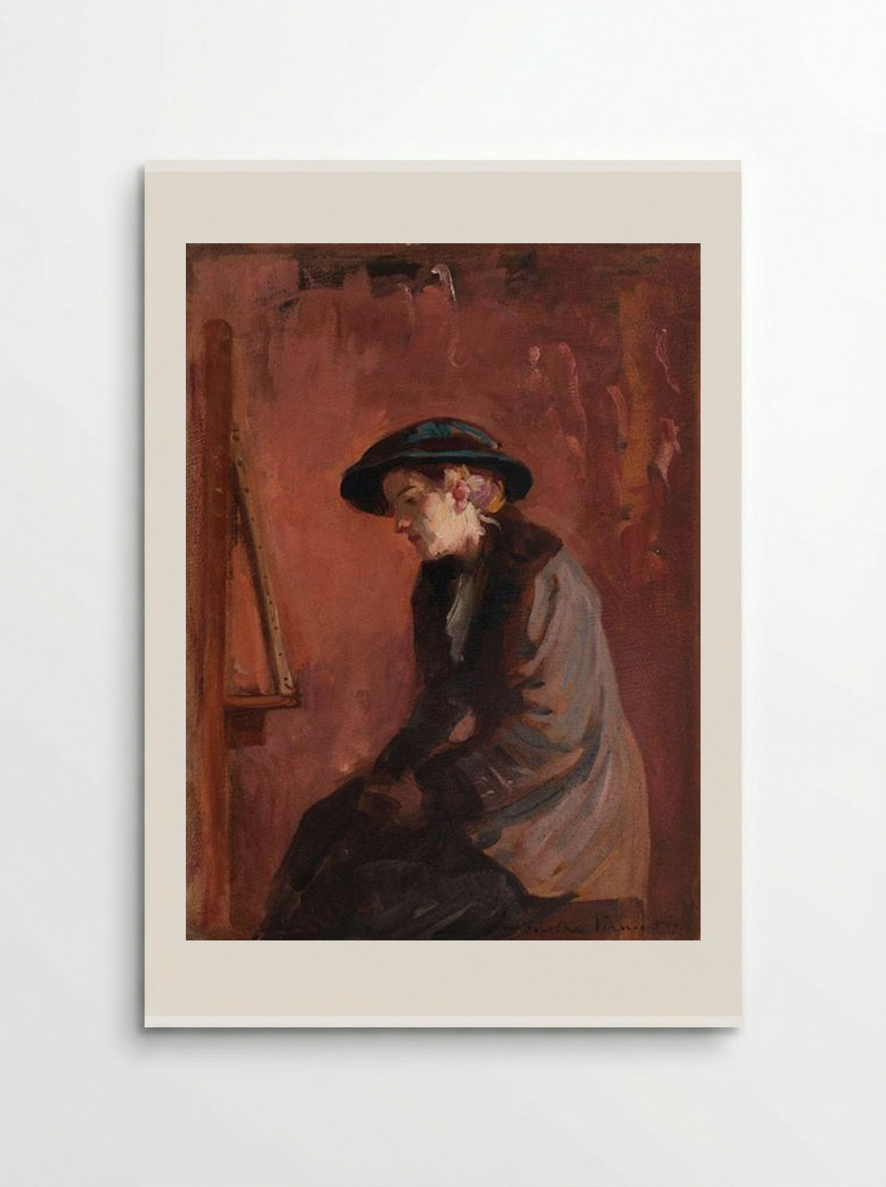 In Front of the Easel - Nicolae Vermont - Poster