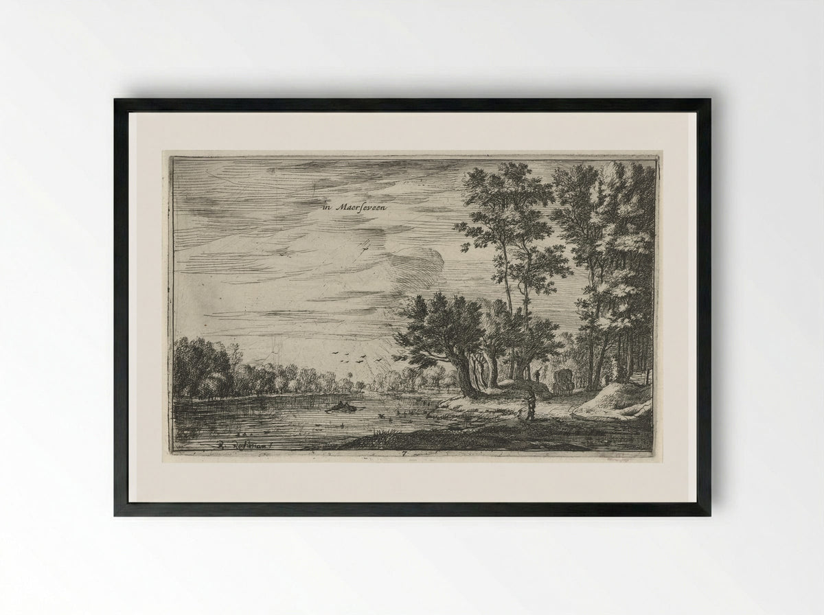 In Maerseveen - Roelant Roghman - Framed Print Black