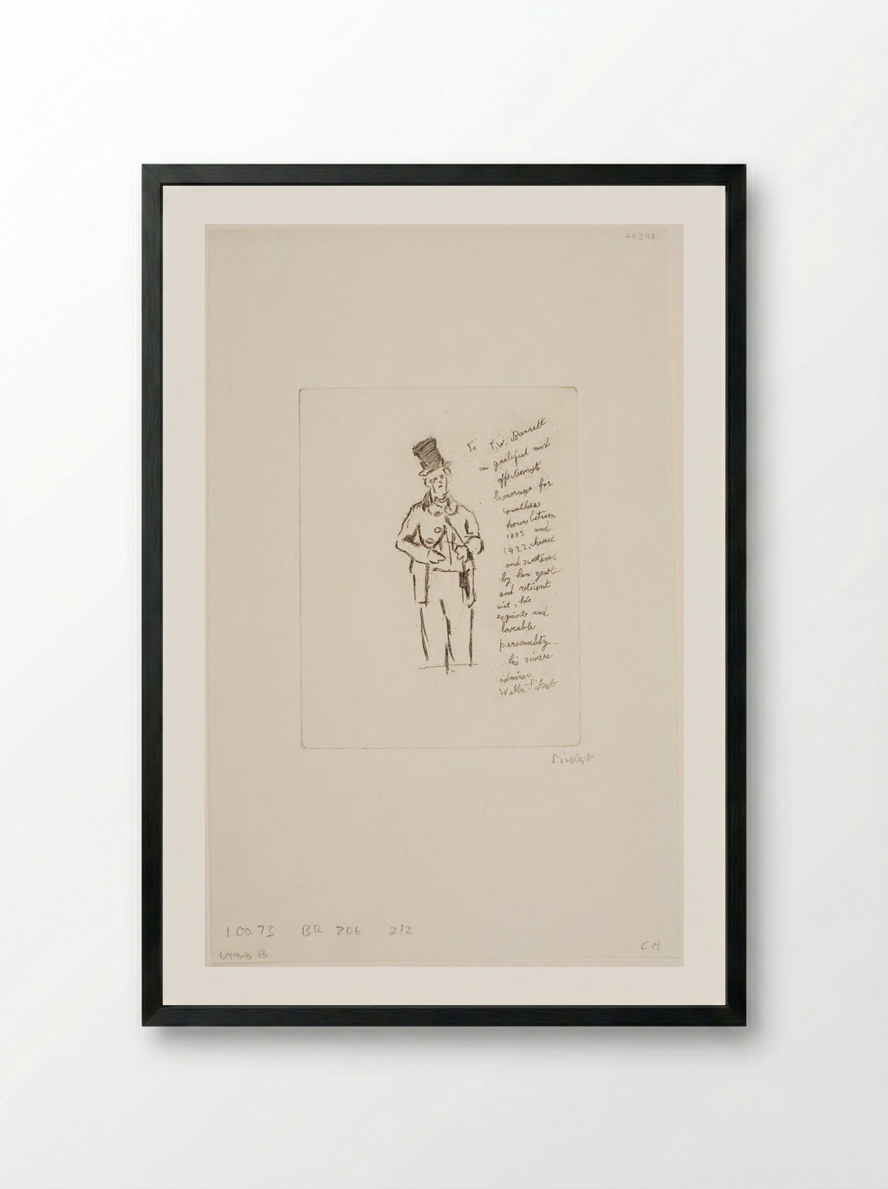 In Memoriam T. W. Barrett - Walter Sickert - Framed Print Black