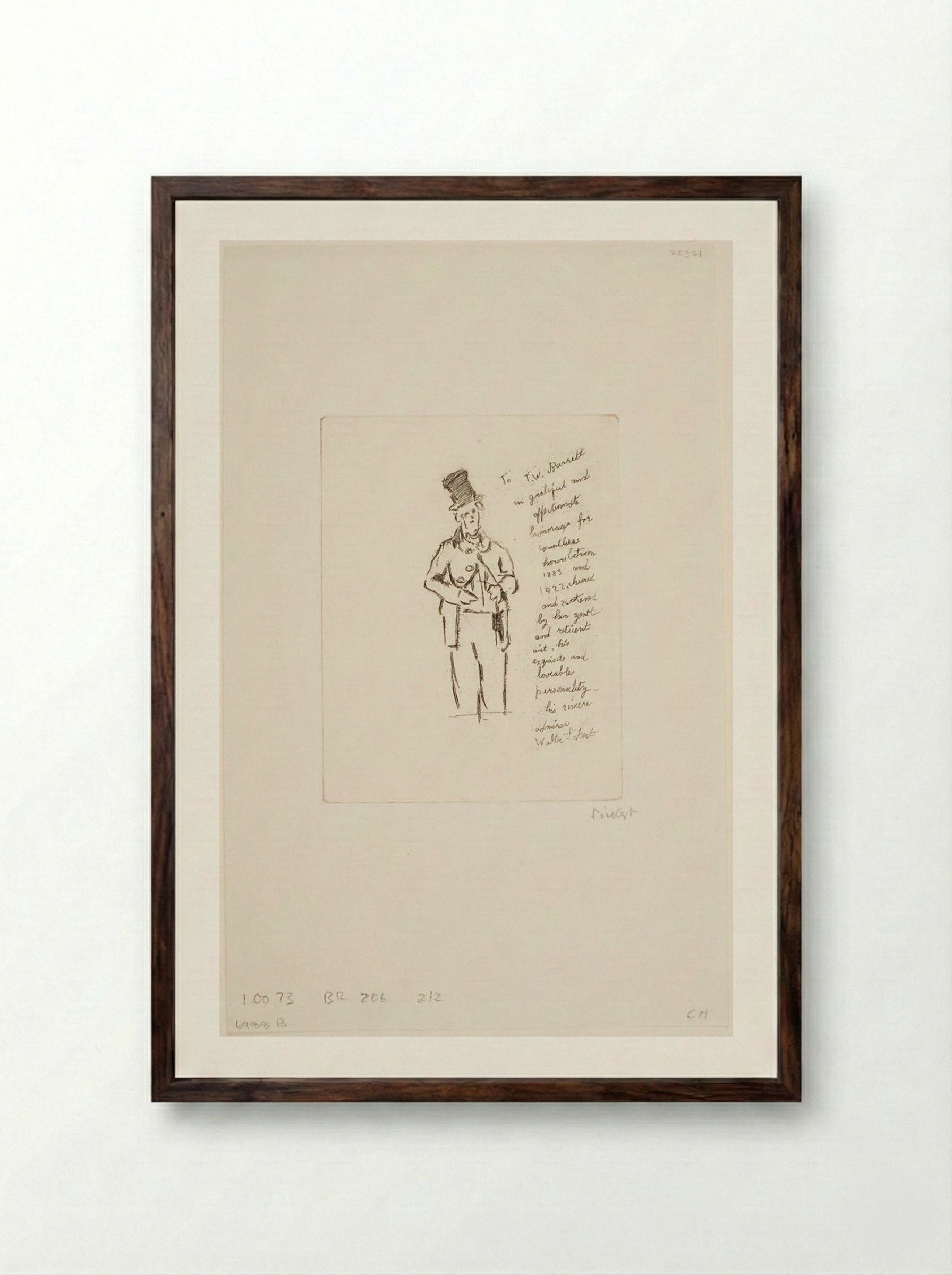In Memoriam T. W. Barrett - Walter Sickert - Framed Print Dark Wood