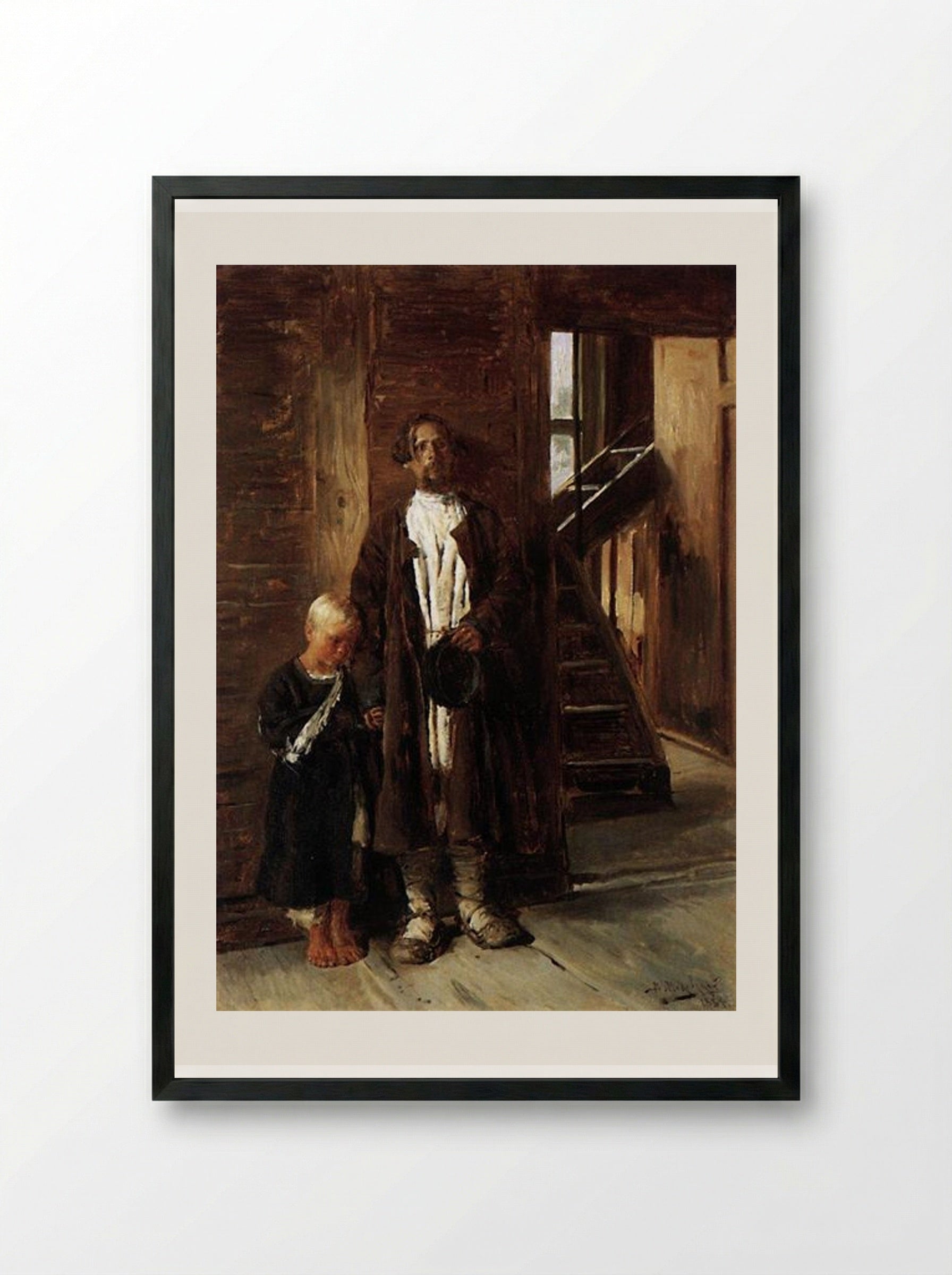 In Search of Medicine - Vladimir Makovsky - Framed Print Black