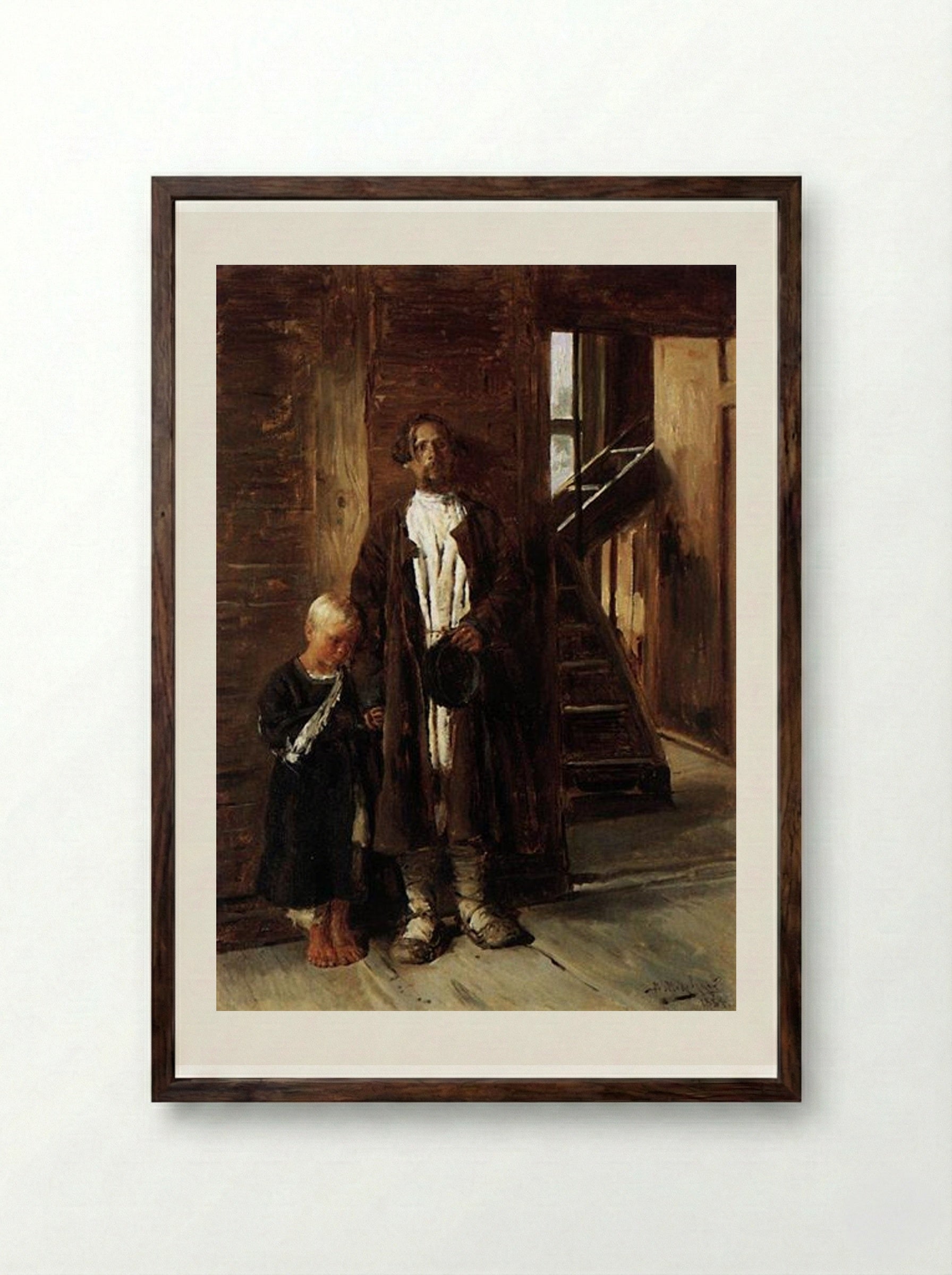 In Search of Medicine - Vladimir Makovsky - Framed Print Dark Wood