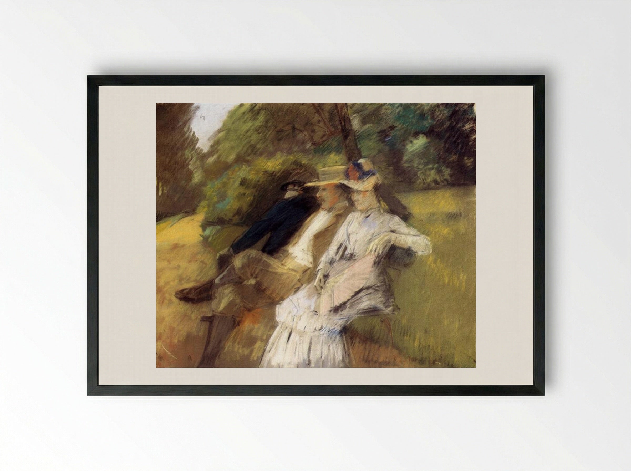 In The Park - Julius LeBlanc Stewart - Framed Print Black