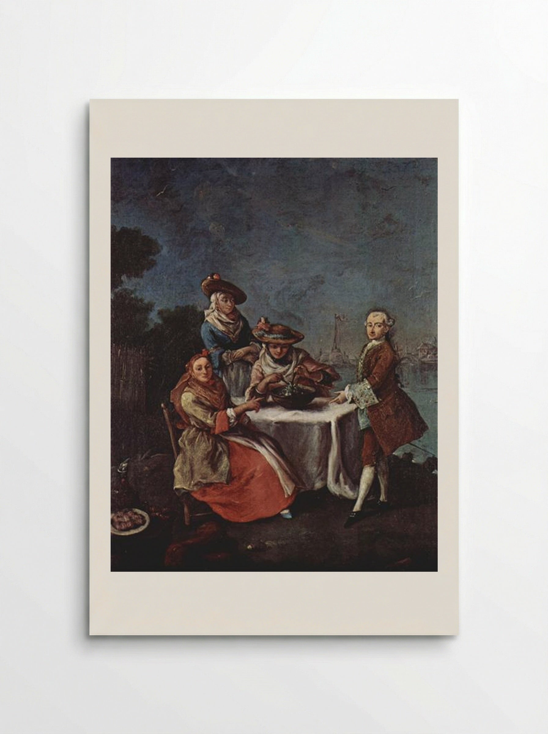 In The Vegetable Garden At The River Mouth - Pietro Longhi - Poster