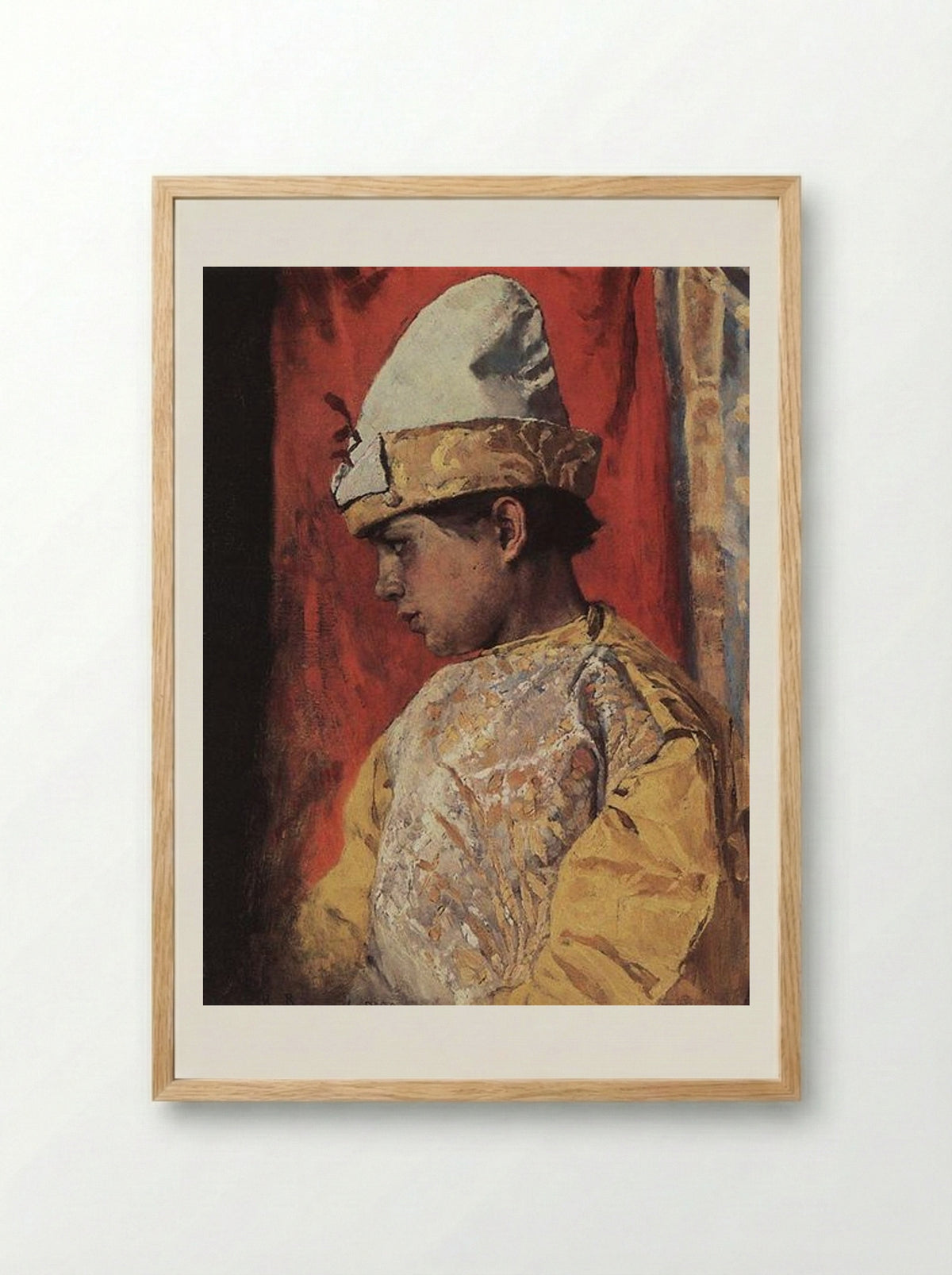 In a Buffoon's Costume - Viktor Vasnetsov - Framed Print Wood