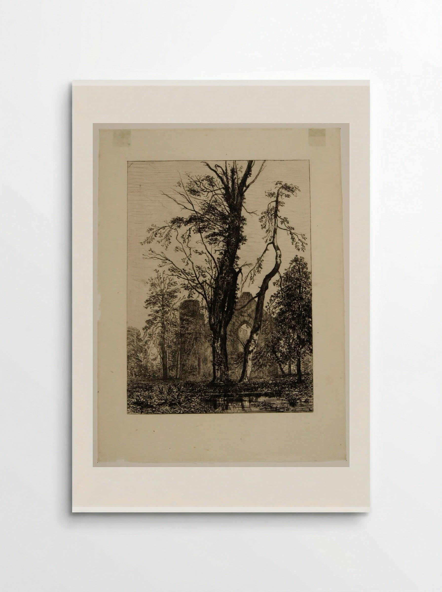 In a Park, Trees and Ruins - Maxime Lalanne - Poster